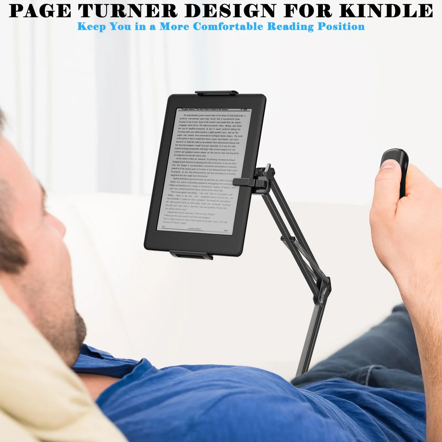 Telecomando per Kindle 2024 del Lettore di Pagine Elettroniche,Progettato per Kindle con Diverse Spessore di Custodie, Compatibile Anche con Smartphone e Tablet.