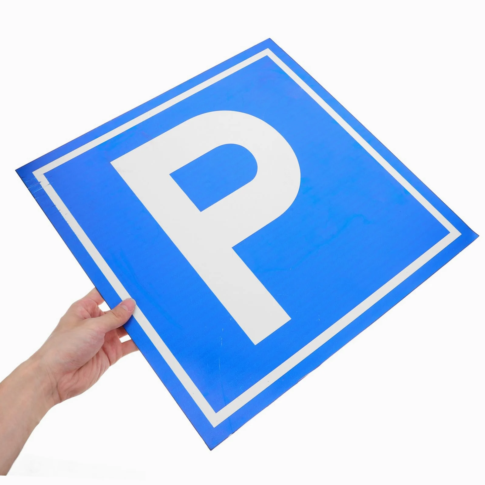 PartyKindom Cartello di Parcheggio Segnaletica Chiara e Facilmente Visibile Simbolo P in Lega di Alluminio per Parcheggi e Siti di Costruzione