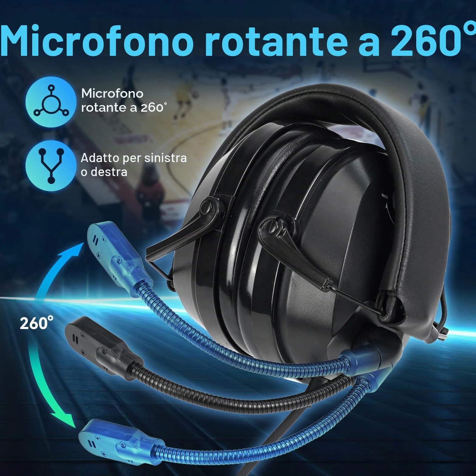 Retevis Cuffie Per Walkie Talkie Con Cancellazione Del Rumore, Cuffie Radio a 2 Vie, Controllo Del Volume, Radio a Due Vie a, Compatibile con Baofeng UV5R RT24 RT27 RT5R RT86 (confezione da 1