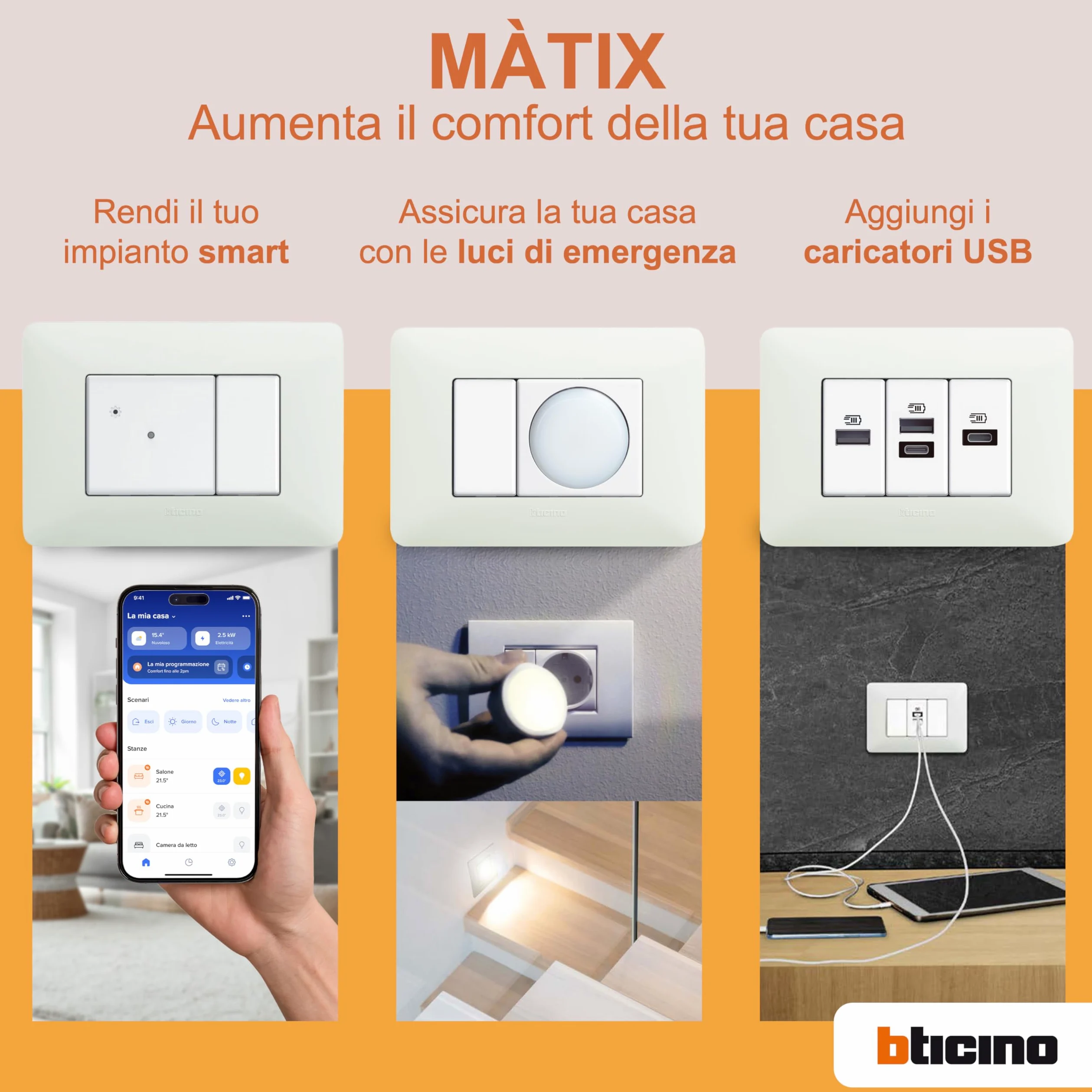 BTicino AM5702 Dimmer con deviatore, Bianco
