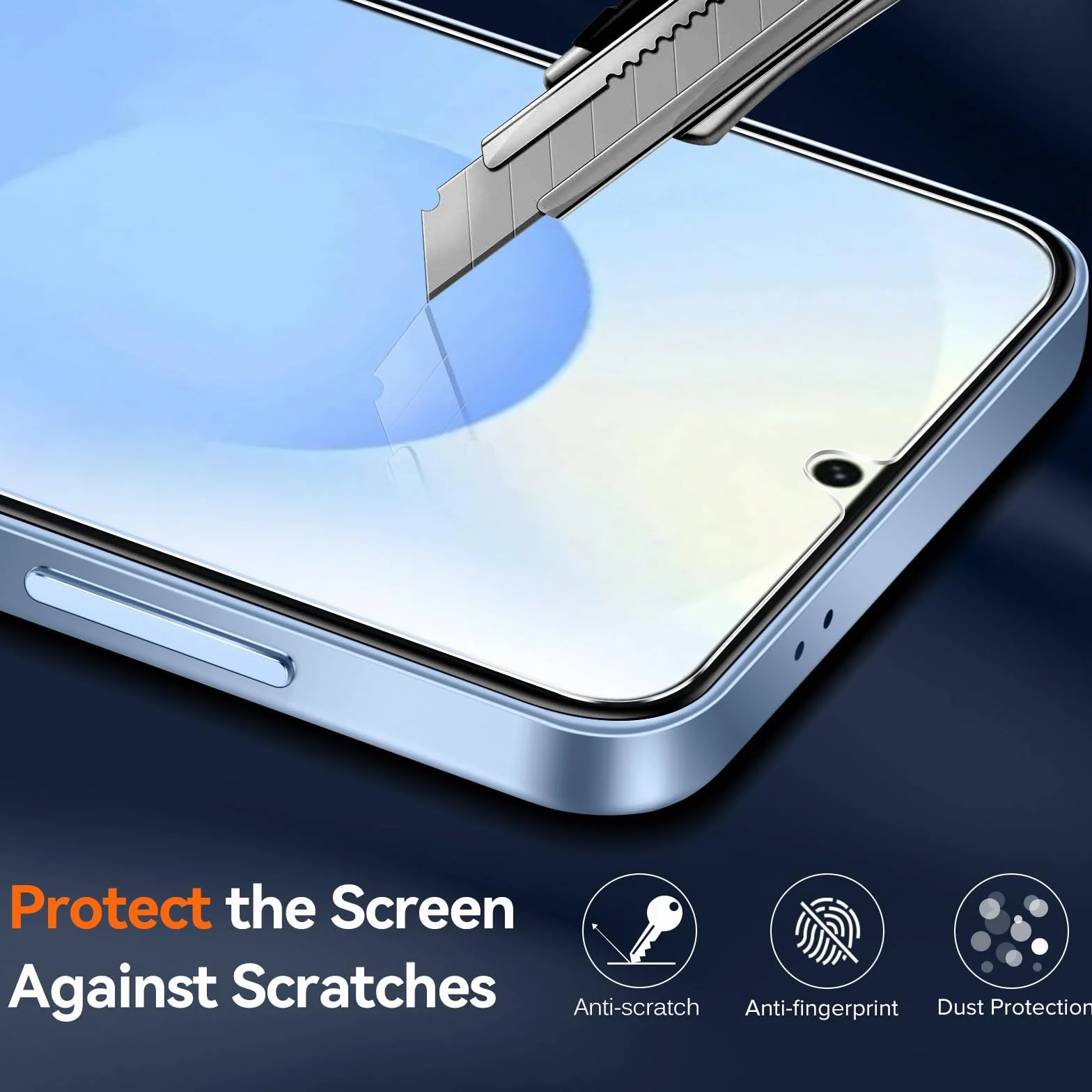 iVoler Anti Ingiallimento Chiaro Cover per Samsung Galaxy S25 5G con 2 Pezzi Pellicola Vetro Temperato, [Antiurto di Grado Militare] Custodia Trasparente Sottile Case