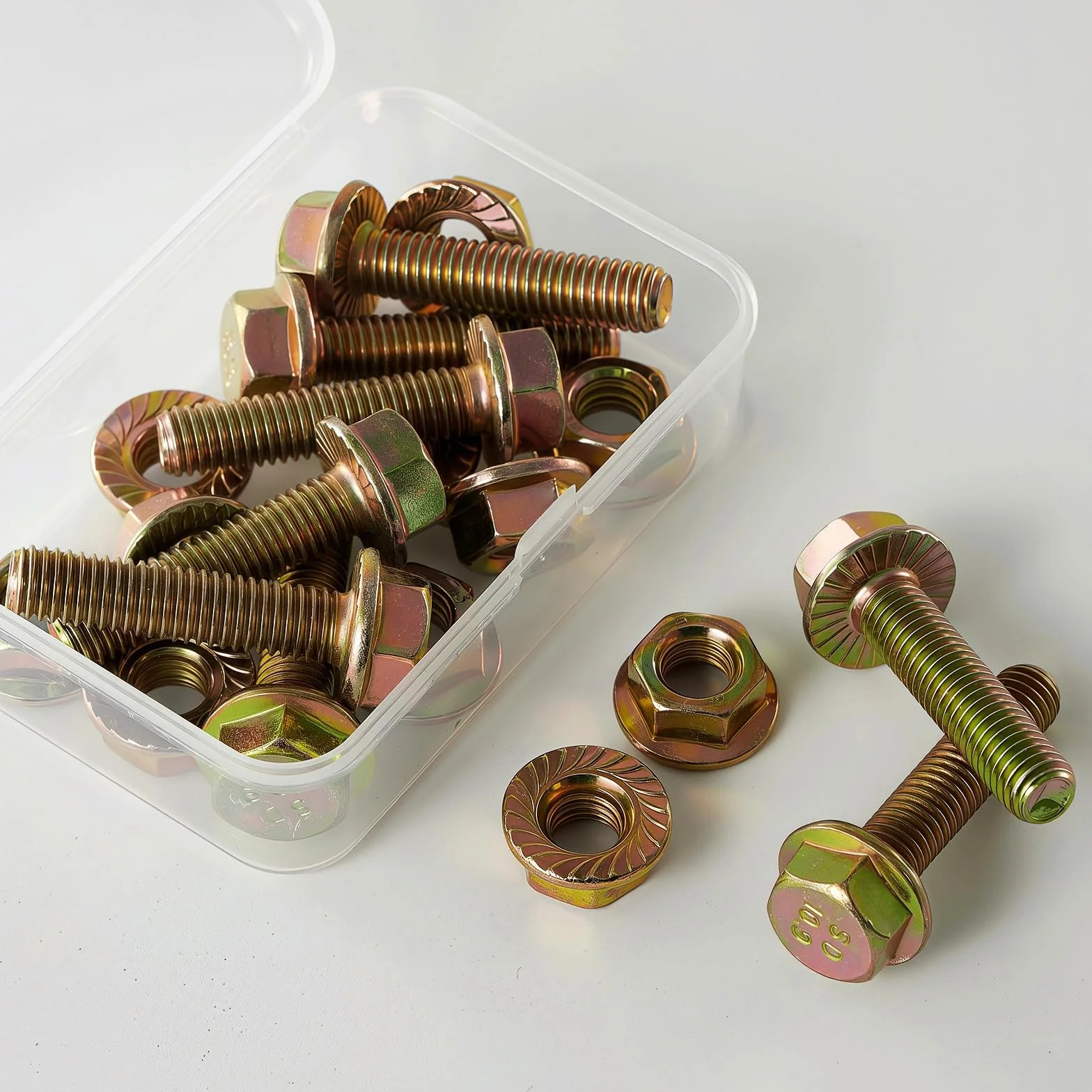 Set di viti e dadi a flangia M8 1,25 x 35 mm 8 set classe 10,9 rivestimento in zinco