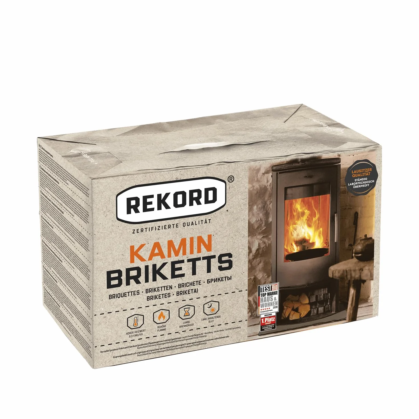 Bricchette di carbone per camino 30 kg 3 contenitori