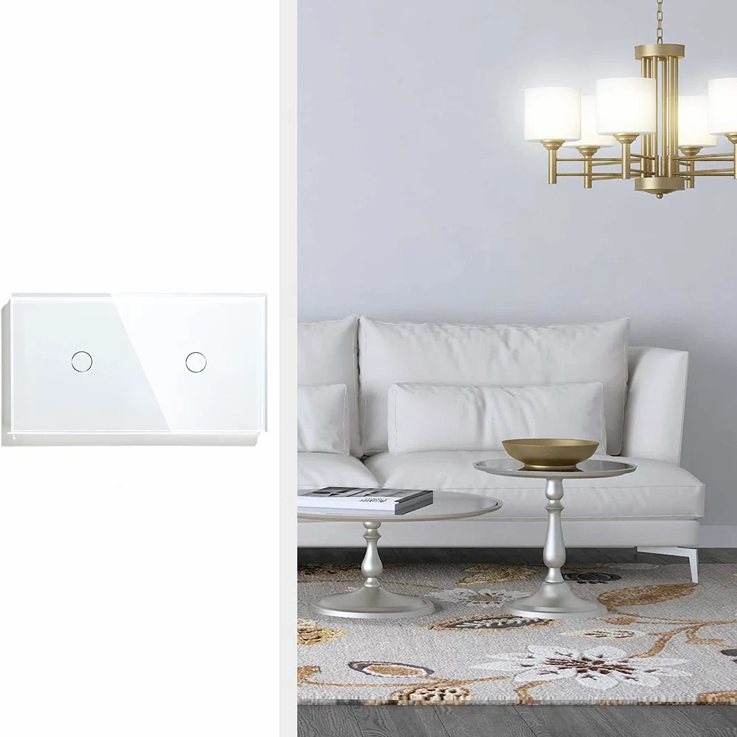 Doppia 1 Gang 1 Dimmer Dimmer Dimmer Switch Switch Pannello a Muro Interruttori a Sfera Touch Sensor dimmerabile(Golden)