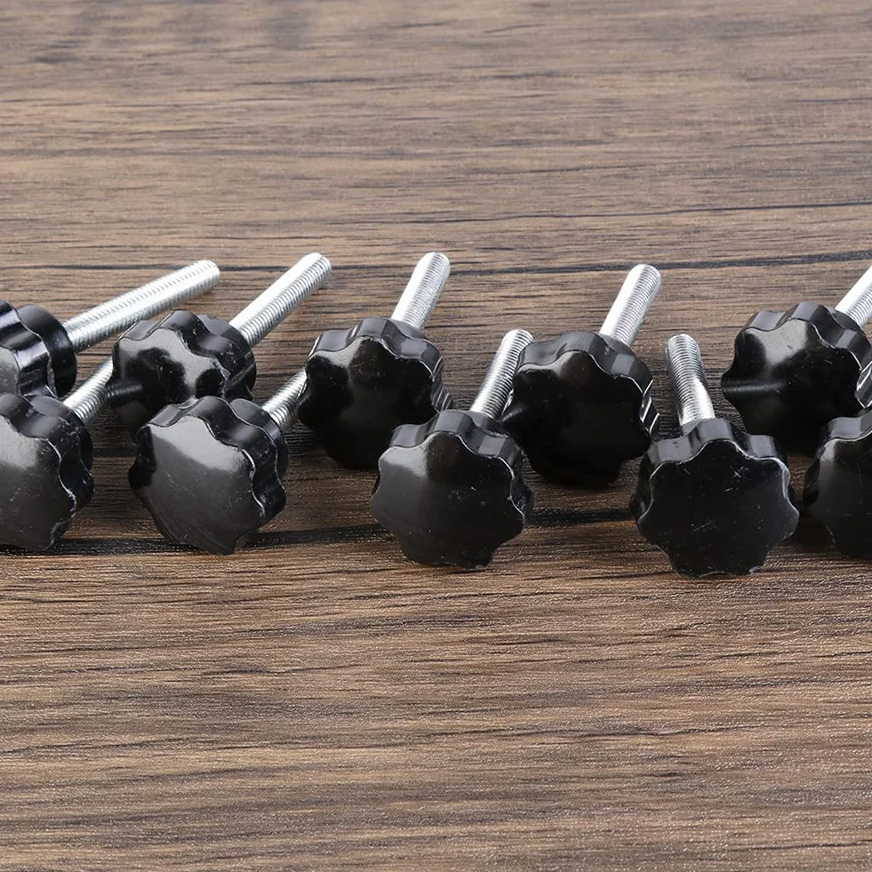 Vegena Vite a Stella M8 x 50 mm, 10 Pezzi, Dado Nero per Macchina Utensili