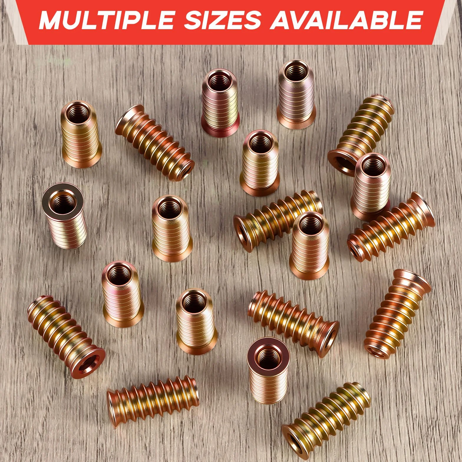 25 dadi di avvitamento M5 x 8 mm, inserto filettato in legno, in acciaio al carbonio, per la produzione di mobili in legno e montaggio di mobili