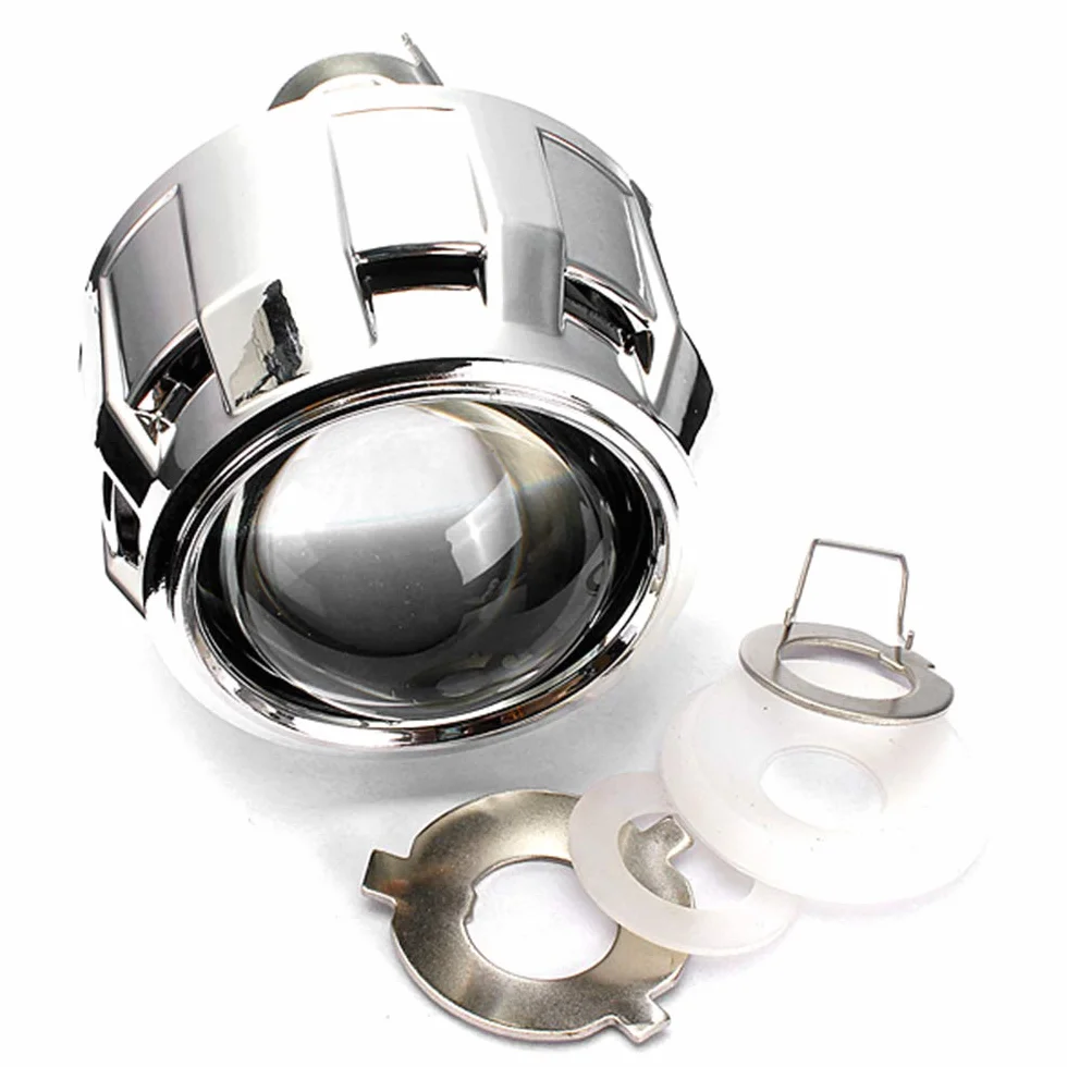 Festnight 2.5"HID Bi-Xenon Lente per proiettori Lente Frontale H1 H4 H7 Raggio Alto/Basso RHD