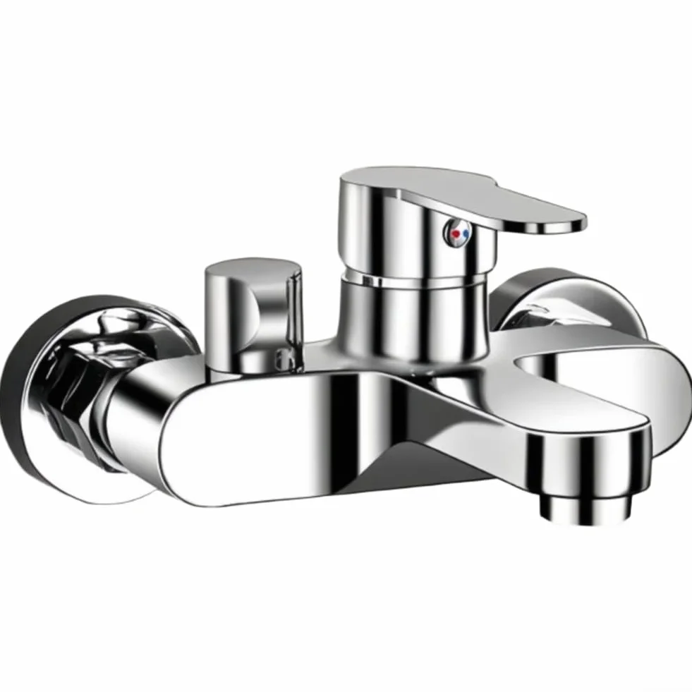 Miscelatore per vasca da bagno in rame massiccio aperto lateralmente con 3 impostazioni di pressione e compatibilità di installazione standard da 15 cm (A)