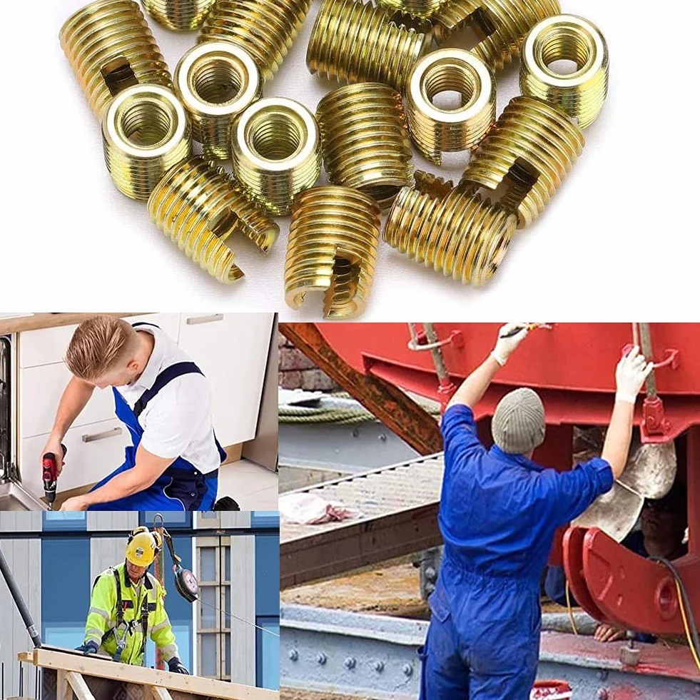 Inserti Filettati Autofilettanti Inserto Autofilettante Kit 24pz M4 Set Combinato per Riparazione Filetti Inserto Filettato Riparazione Elicoidale (116Pz)