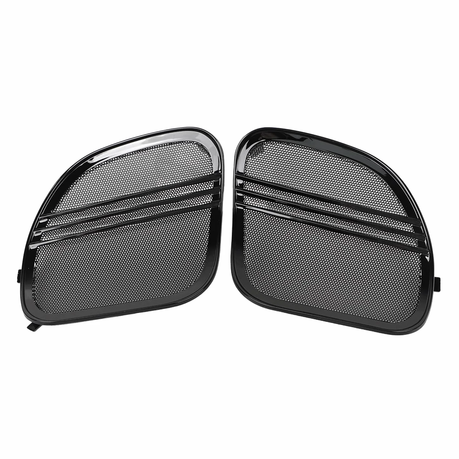 Nero lucido Tri-Line Griglie Altoparlanti Copertura Trim Per Harley Touring Road Glide 2015-2023