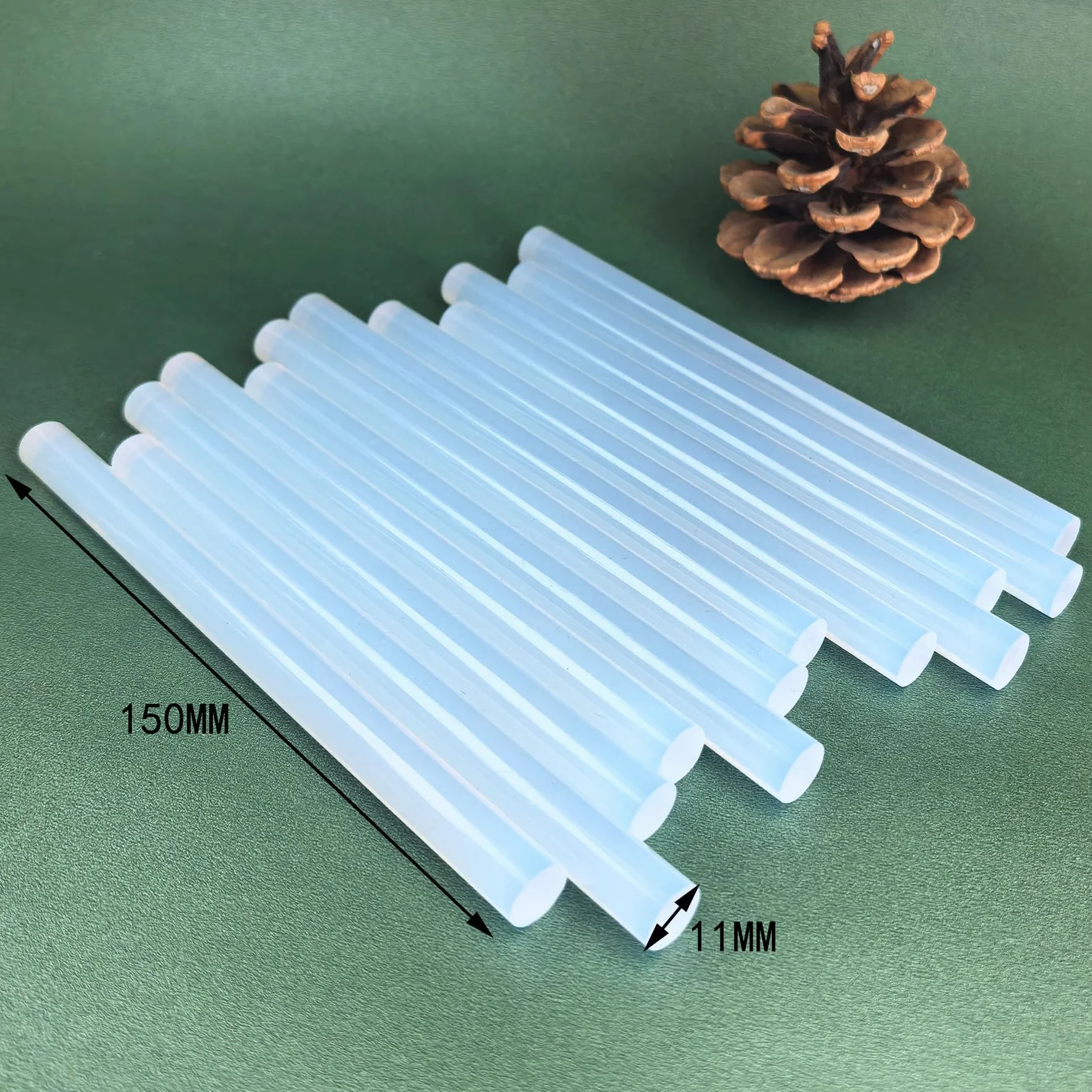 Bastoncini per colla a caldo 11 mm x 150 mm trasparenti 12 pezzi