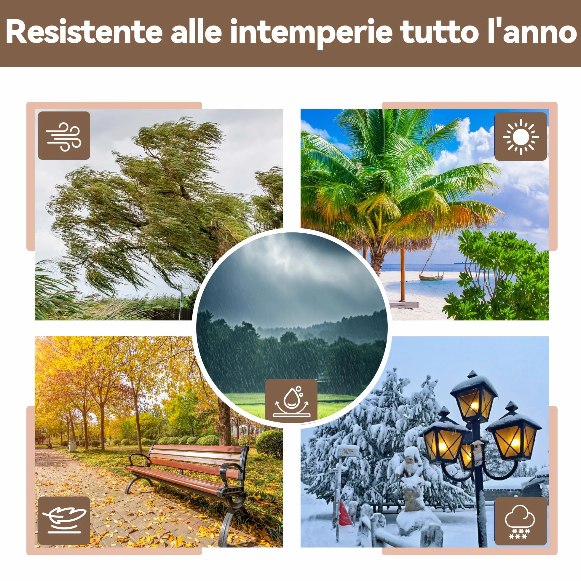 Telo Impermeabile Esterno 210g/m² 4x5m-Telone con Occhielli Rinforzati, Protezione UV, Adatto a Tutte le Stagioni-Ideale per Cantiere Edile, Copertura Legna, Campeggio e Uso All'apertoPiscine
