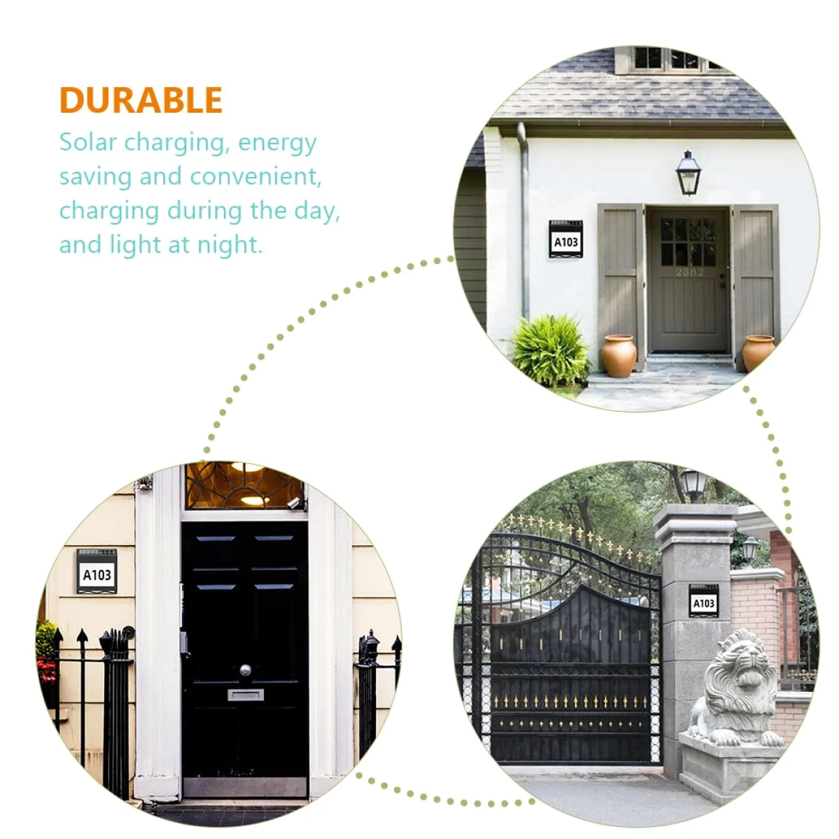 Numero Civico Lampada Solare Luce Per Esterno Acciaio Inossidabile Pp Materiale Robusto Durevole Installazione Facile Sicuro Maltempo Resistente Effetto Luce