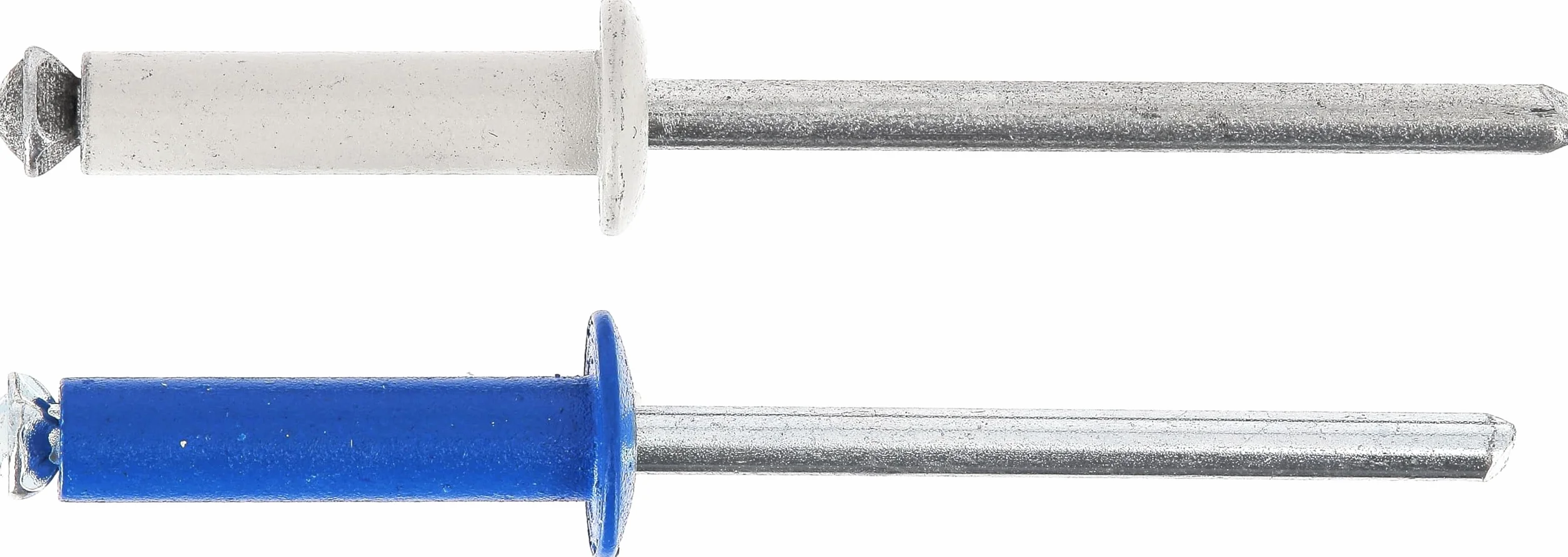 Rivetti Sbocciati Blu Bianchi per Piastre Immatricolazione Diametro 4 mm Lunghezza 26 mm Blister 8