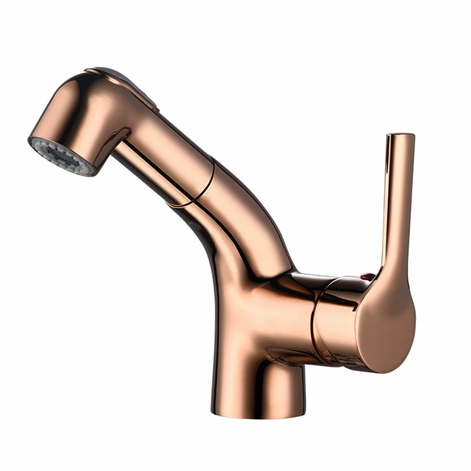 Generico Rubinetto da Bagno Rubinetto per Lavabo da Bagno Rubinetto da Cucina con Doccetta Estraibile Miscelatore per Lavabo Maniglia Singola 2 Getti Acqua Calda E Fredda Oro Rosa