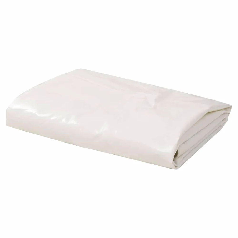 Telone 650 g/m² in tela con rivestimento in PVC, 5 x 6 m, bianco, resistente alle intemperie, agli strappi, ai raggi UV, con occhielli, per giardino, campeggio, auto, rimorchio, protezione e