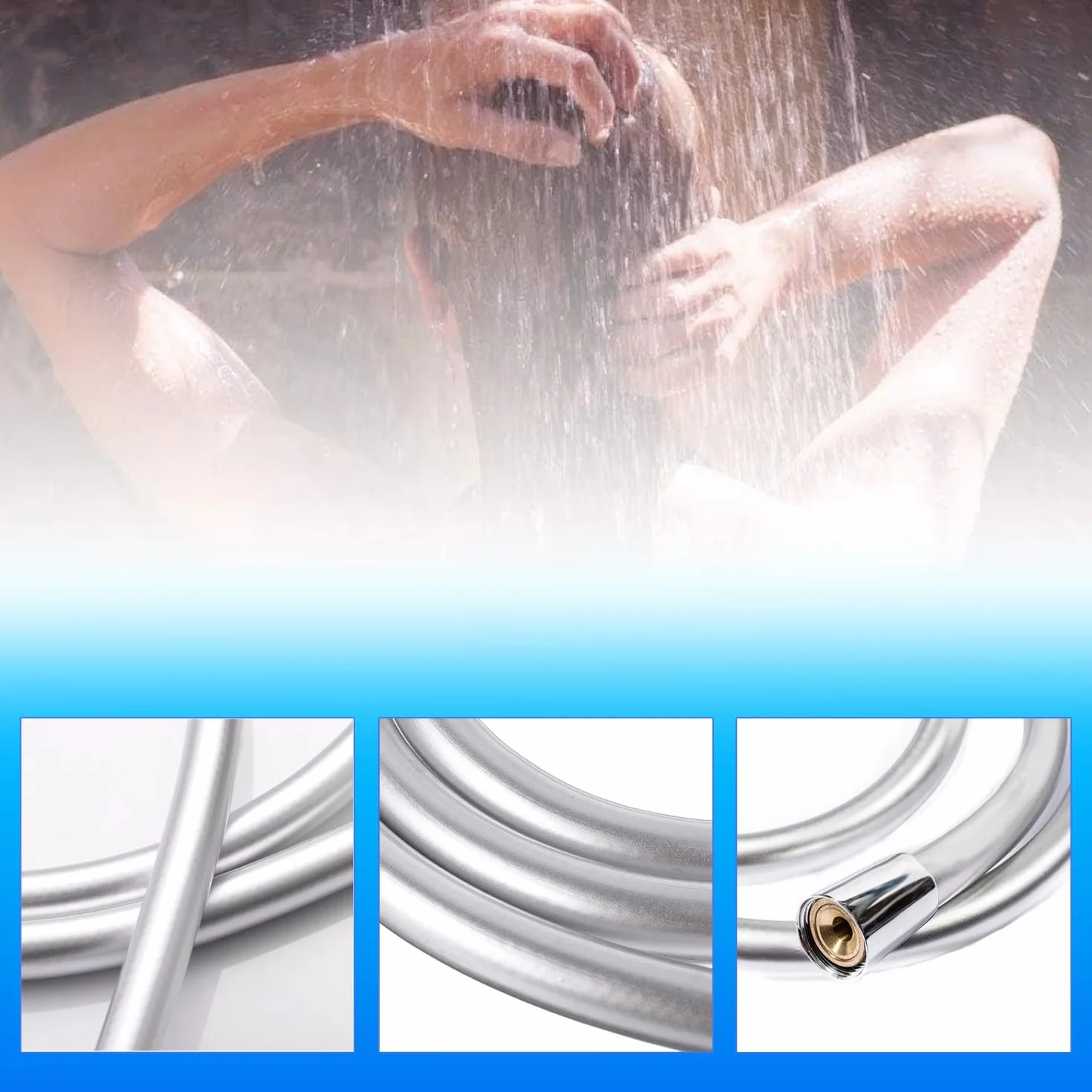 Tubo doccia 3 metri pvc flessibile raccordo universale antitorsione flessibile doccia 3m tubo flessibile doccia