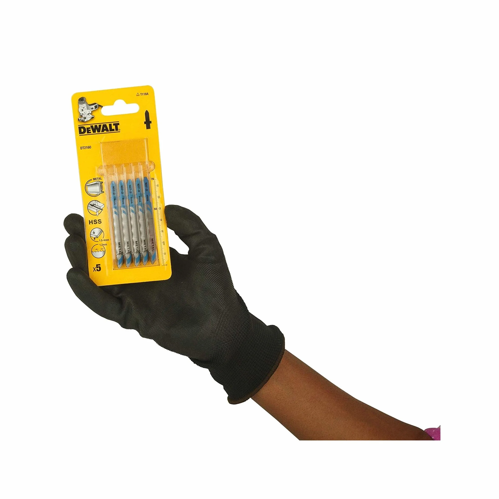 DEWALT DT2160-QZ lame seghetto alternativo - standard per metallo - 76 x 1.2 5 t118a - 5 pezzi