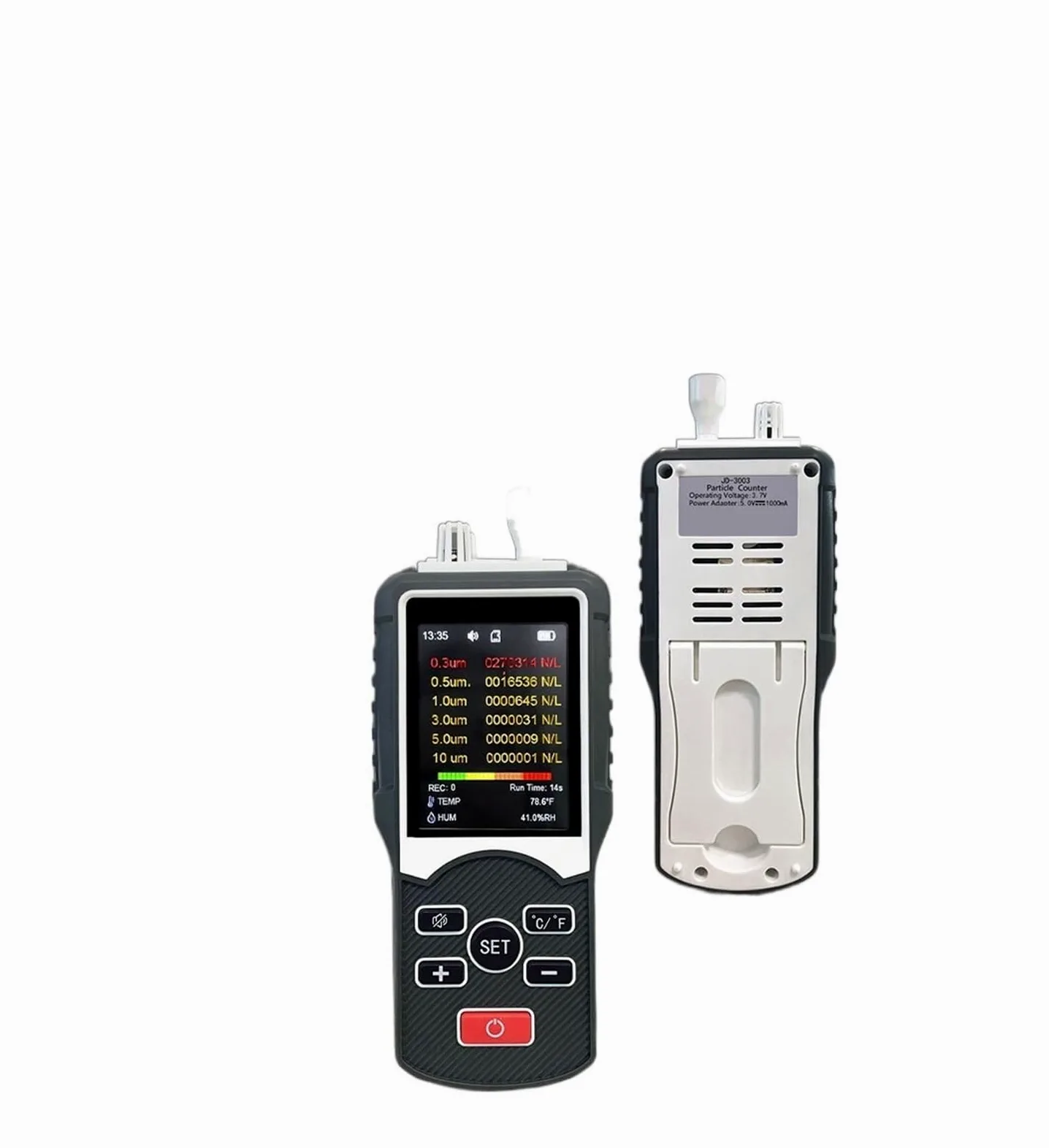 Contatore di particelle polvere Rilevatore CO2 PM2.5 a 6 canali con display LCD Tester qualità dell'aria Monitor for gas for uso domestico Per cucina e camper