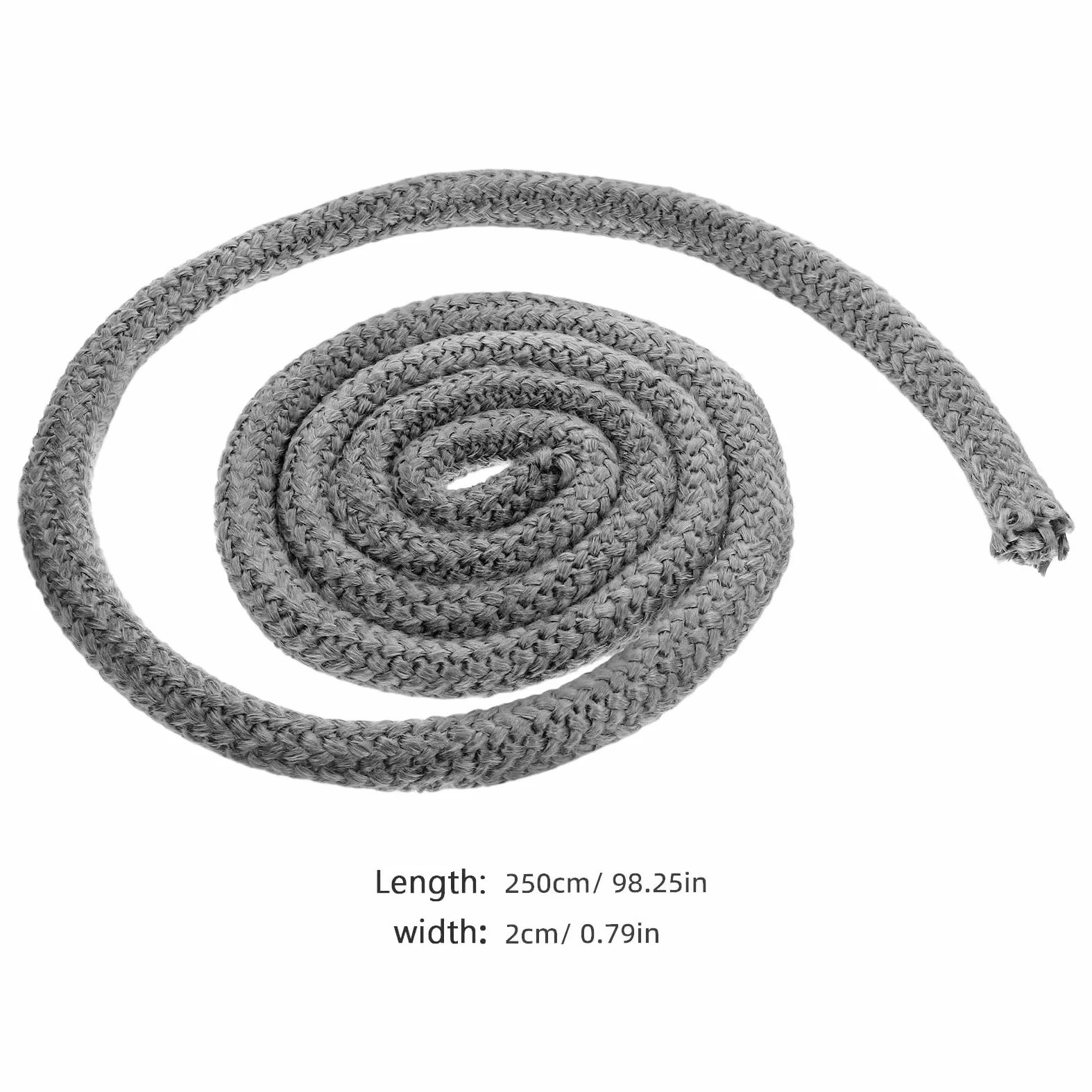 Guarnizione Porta Guarnizione in corda in fibra di vetro 20 mm x 2,5 m | Guarnizione for stufa a legna, guarnizione for porta del camino, parti di ricambio
