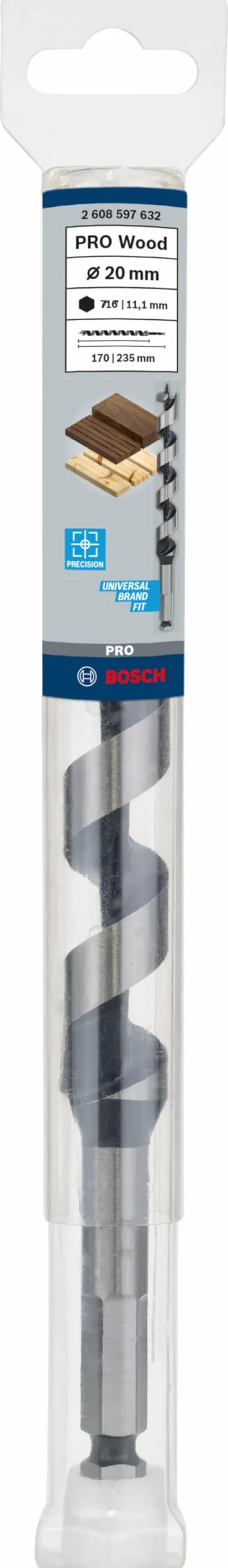 Bosch Punta per travi PRO Wood Ø 20 mm Accessorio Trapano
