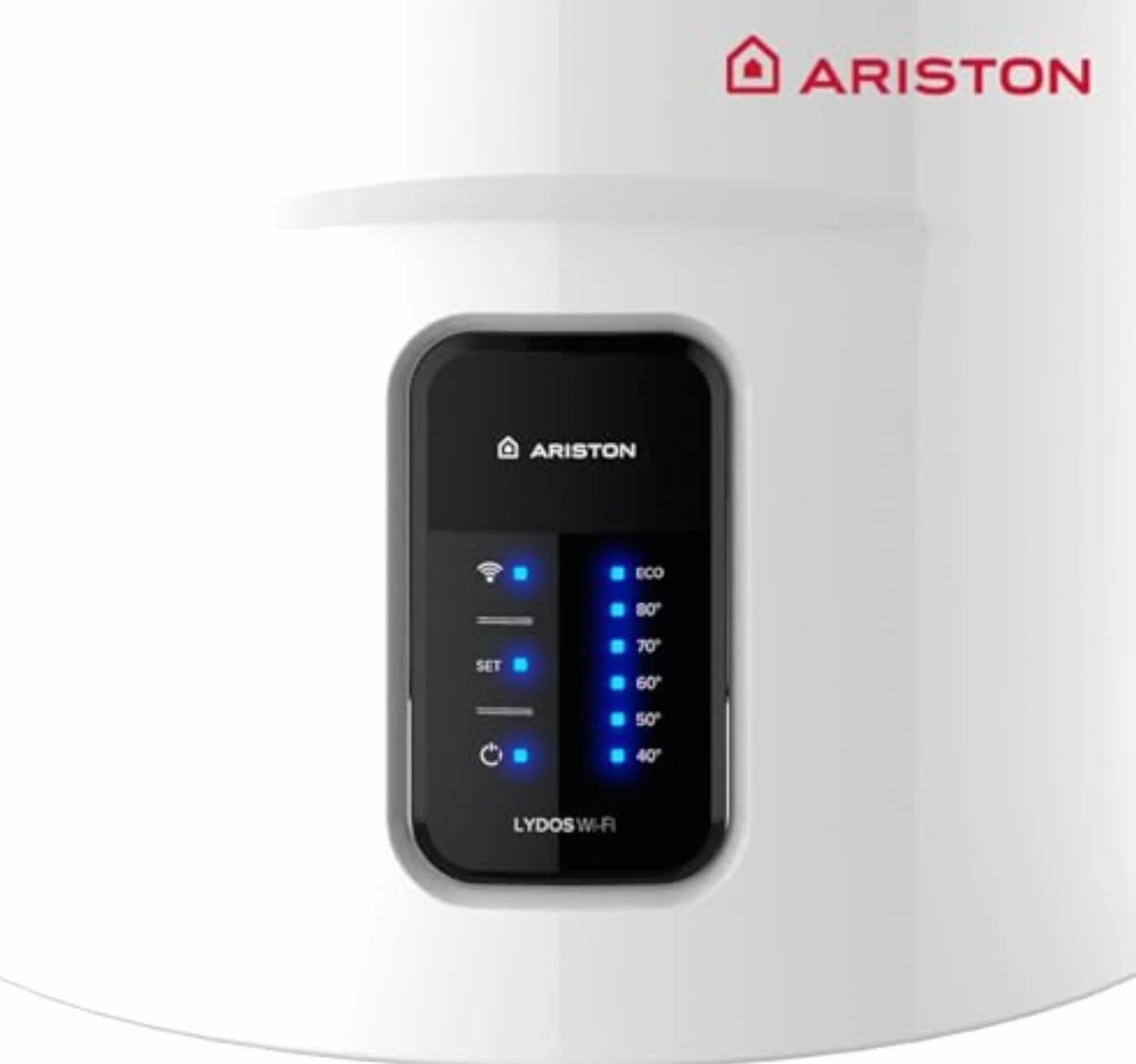 Ariston Lydos Wifi - Scaldabagno Elettrico 100 Litri Verticale con Display Touch ‎47x47x88,5cm - Boiler Elettrico con EVO-ECO e Waterplus per Risparmio Acqua e Energia, Classe B, Compatibile con Alexa