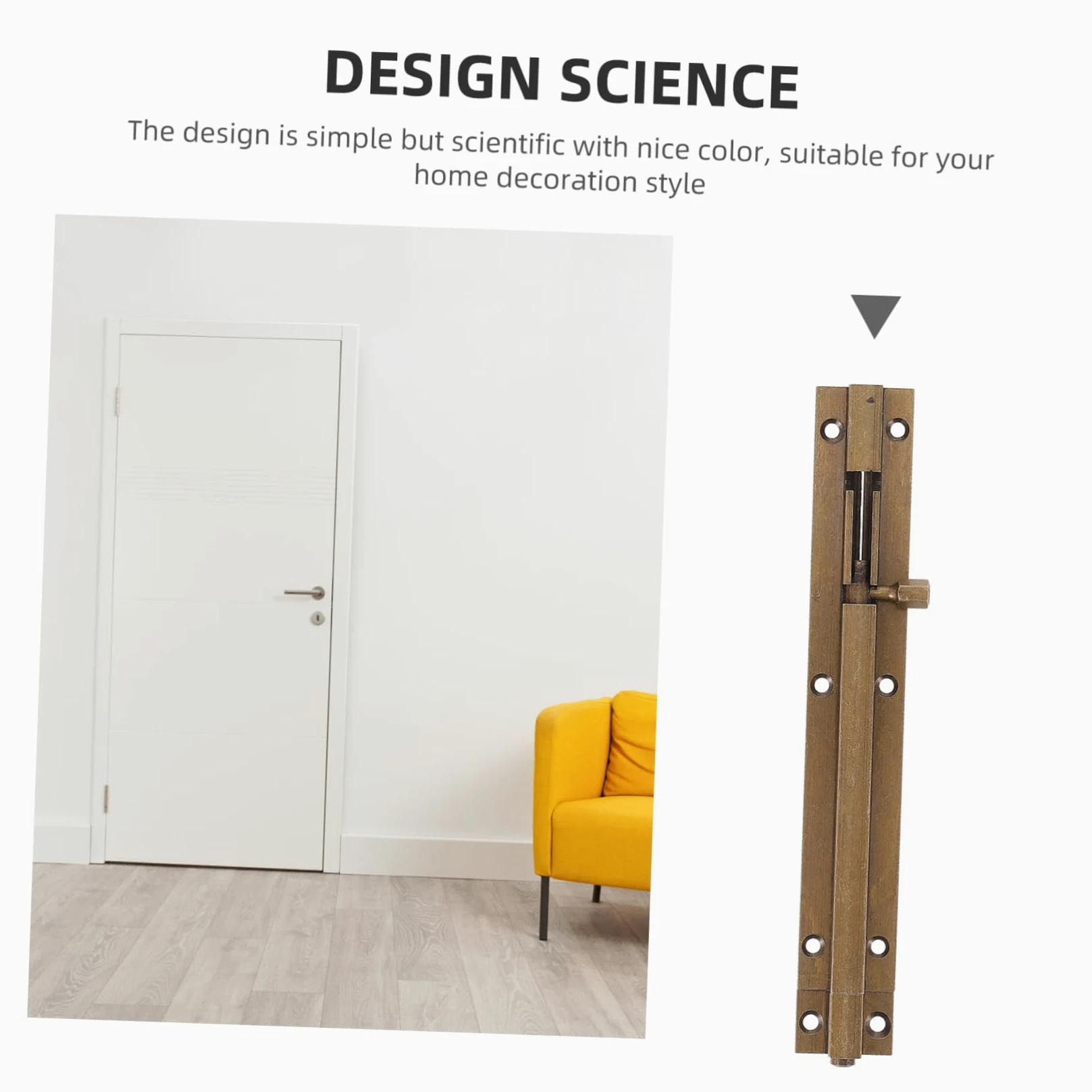 OSALADI 3pezzi Serratura Scorrevole Rame Antico Chiusura Per Porte e Finestre Sicurezza Per Interni Ed Esterni Design Elegante e Resistente Facile Installazione e Massima Durata