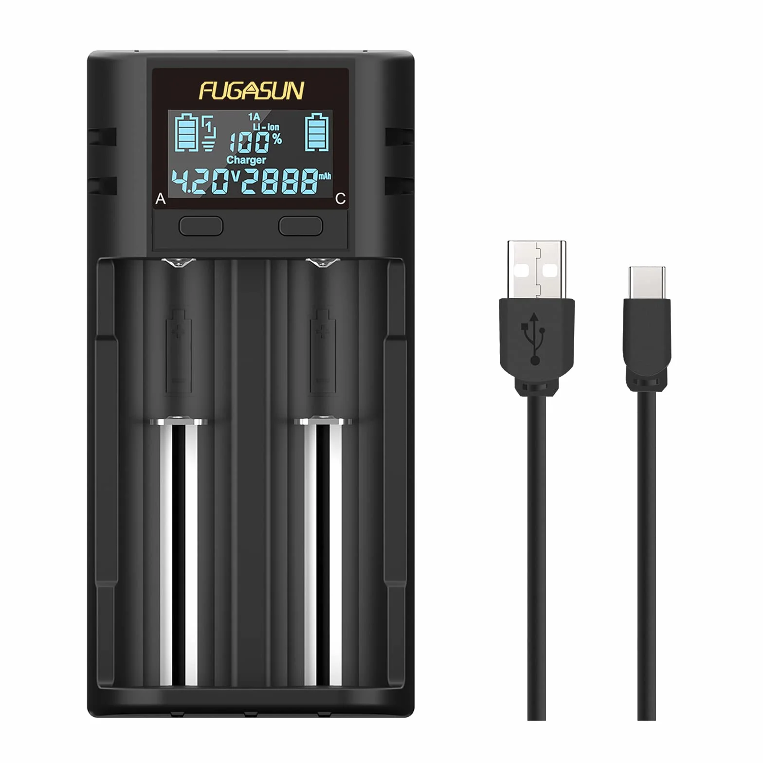 21750 21700 Caricabatterie,LCD intelligente 21750 18650 Caricabatterie Per 18650 20700 22700 26650 26700 16340 (RCR123) 17500 17650 17670 Batteria Ricaricabile con Scheda di Protezione PCB