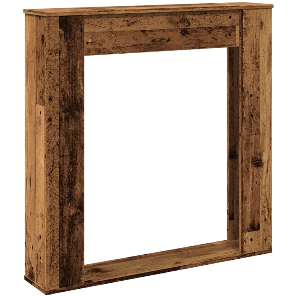 Cornice per camino, effetto legno antico, 100 x 20 x 100 cm, per soggiorno