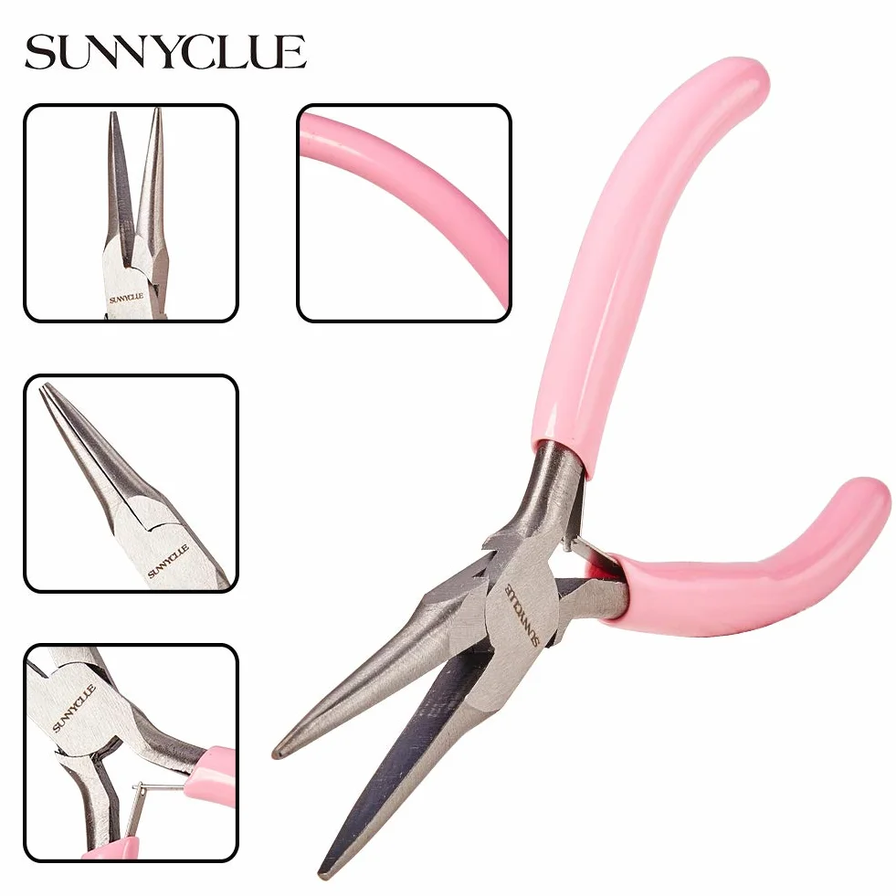SUNNYCLUE 5 pollici pinze a ganasce piatte mini precisione per gioielli