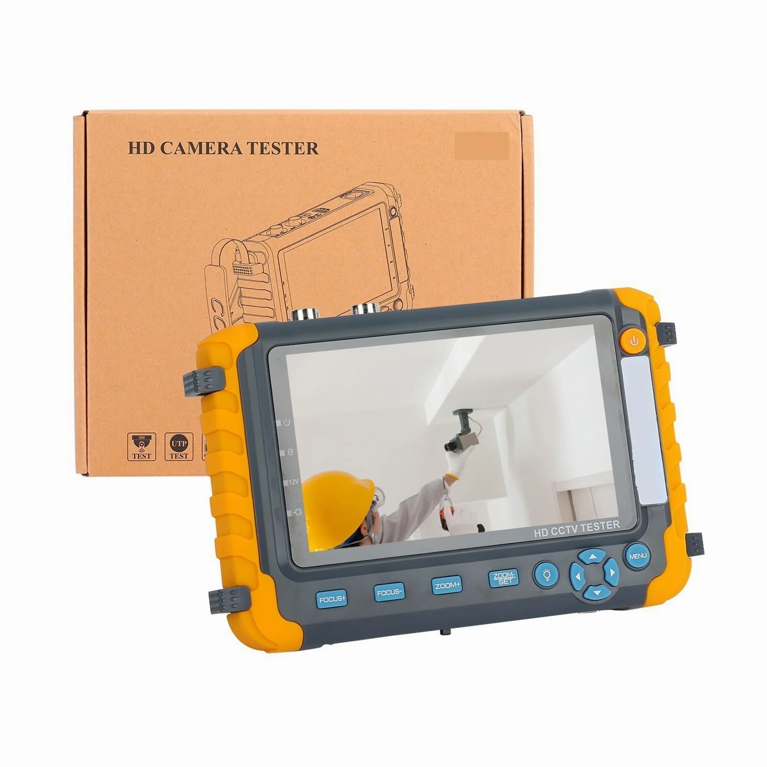 Tester CCTV, Monitor IV8W Cctv AHD TVI CVI CVBS Con Strumento Di Test UTP E Ingresso VGA Portatile Uscita DC12V Alimentato A Batteria
