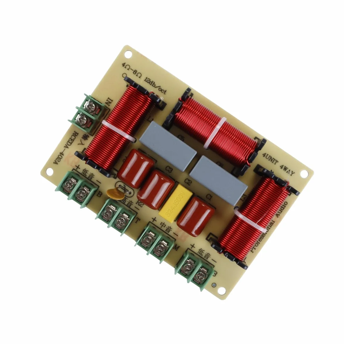 Crossover a 4 vie per altoparlanti, 250 W 4-8 Ohm alti e medi con doppio divisore di bassa frequenza, per auto, impianto stereo domestico