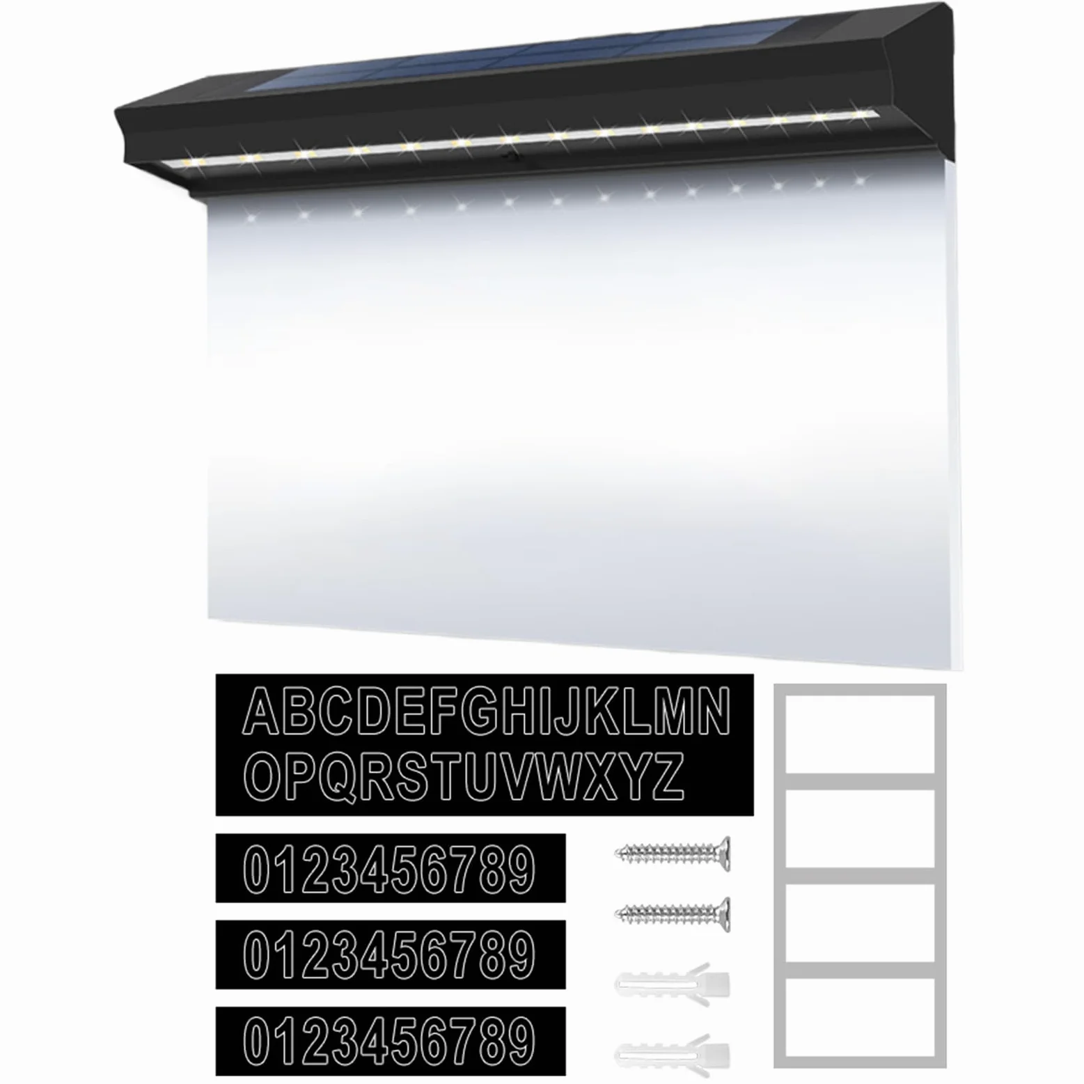 Numeri Civici Con 2 Modalità Di Illuminazione Durevole Moderno Impermeabile | Decorazione Per Con Numeri Ideale Per Cortile, Giardino, Casa, Residenza, Viale E