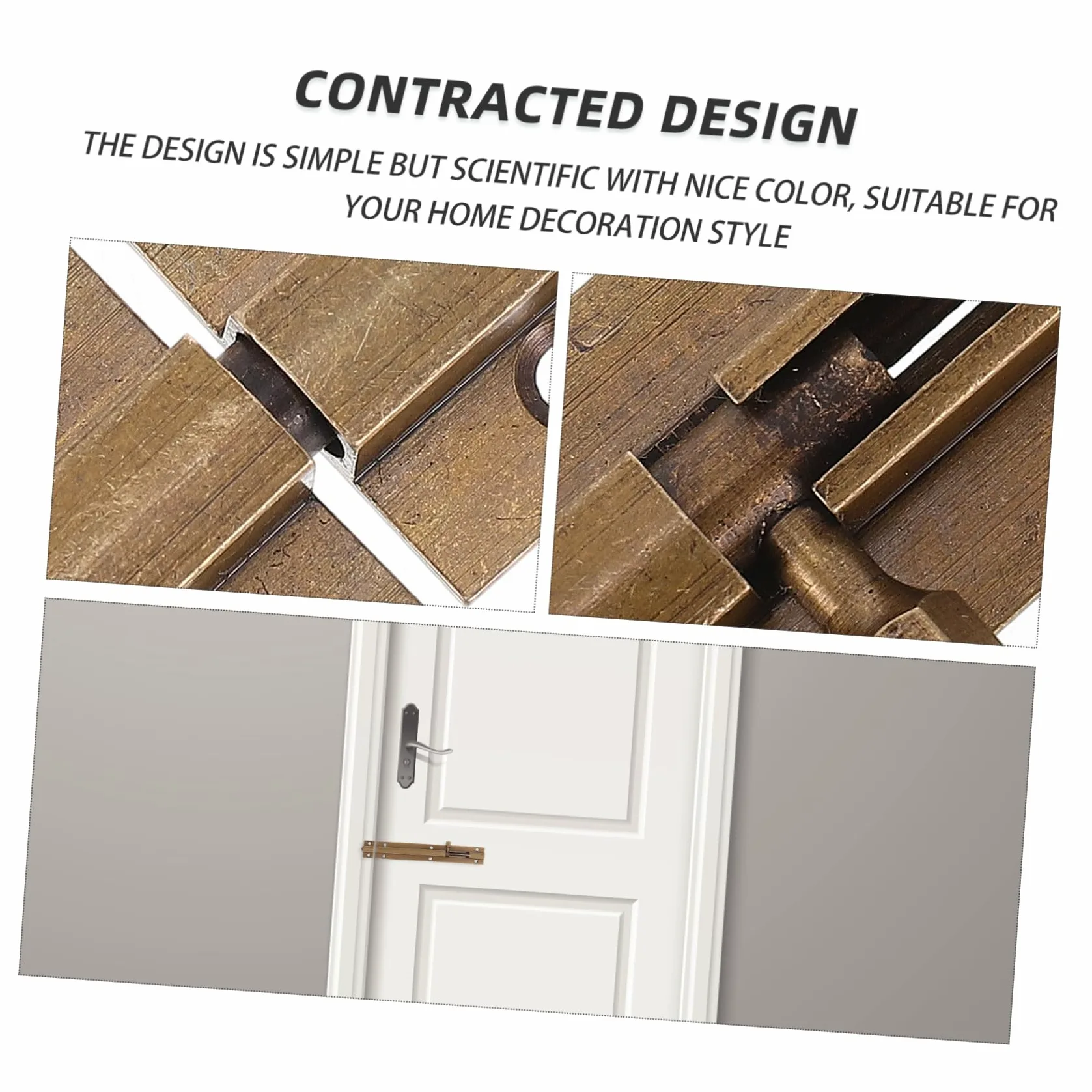 OSALADI 3pezzi Serratura Scorrevole Rame Antico Chiusura Per Porte e Finestre Sicurezza Per Interni Ed Esterni Design Elegante e Resistente Facile Installazione e Massima Durata