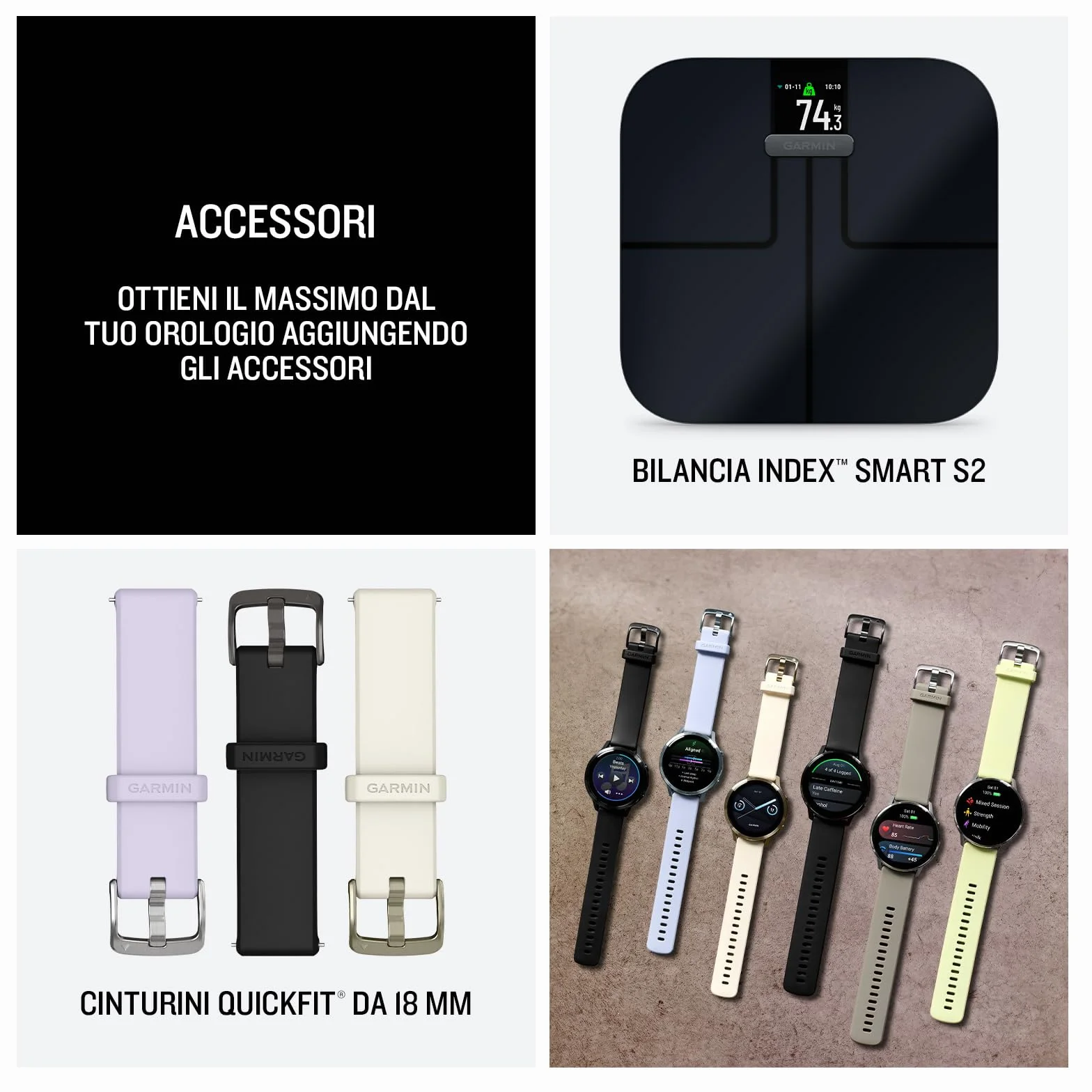 Garmin Venu 4, 45mm, Smartwatch per il fitness, Display AMOLED 1,4", Speaker e Microfono, Comandi Vocali, GPS Multi-band, Torcia, 80+ App per lo Sport, Autonomia 12 giorni, Black & Slate