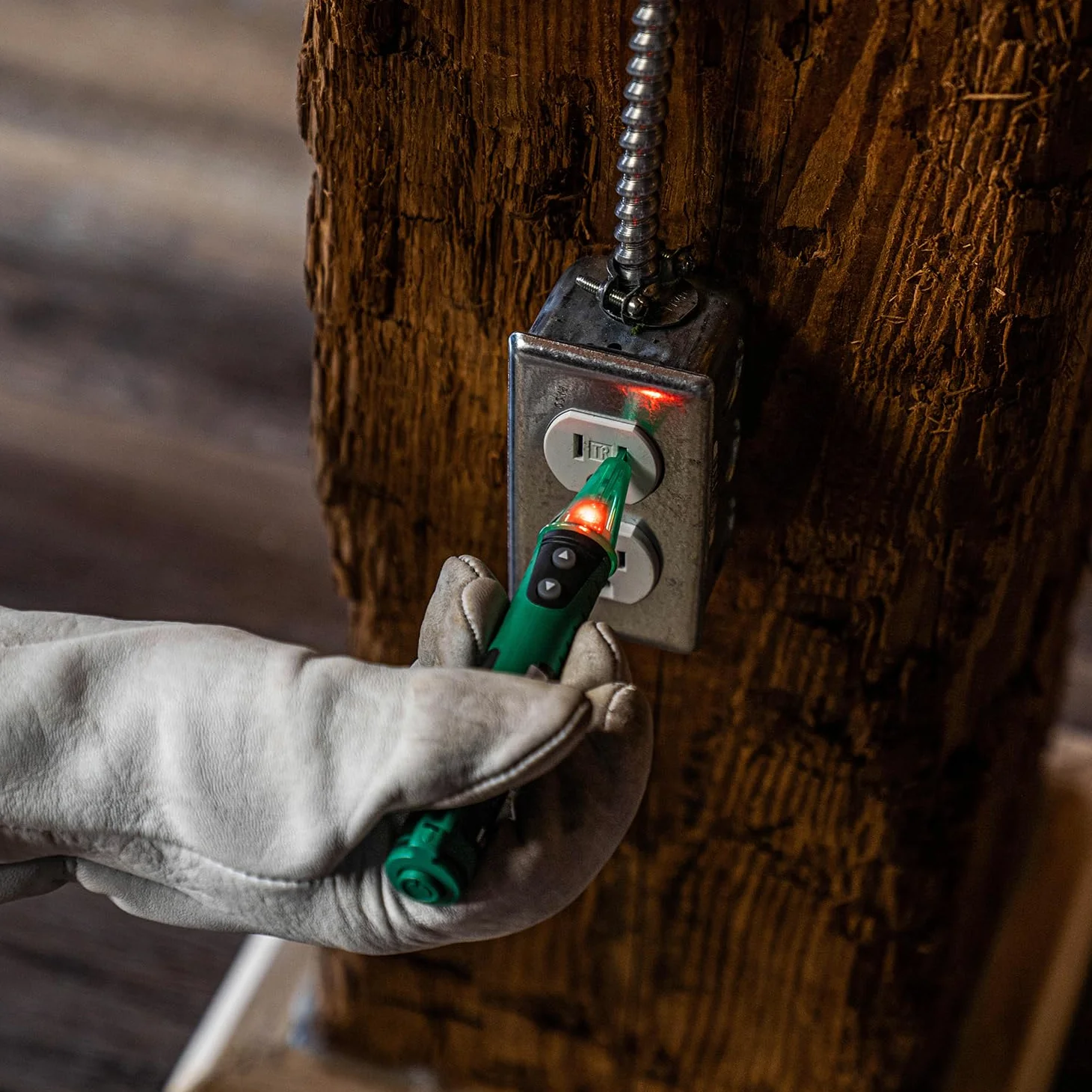 KPS-DT120 Rilevatore di Tensione tipo penna Senza Contatto 12V - 1000V con regolazione della sensibilità NCV e indicatore LED e acustico