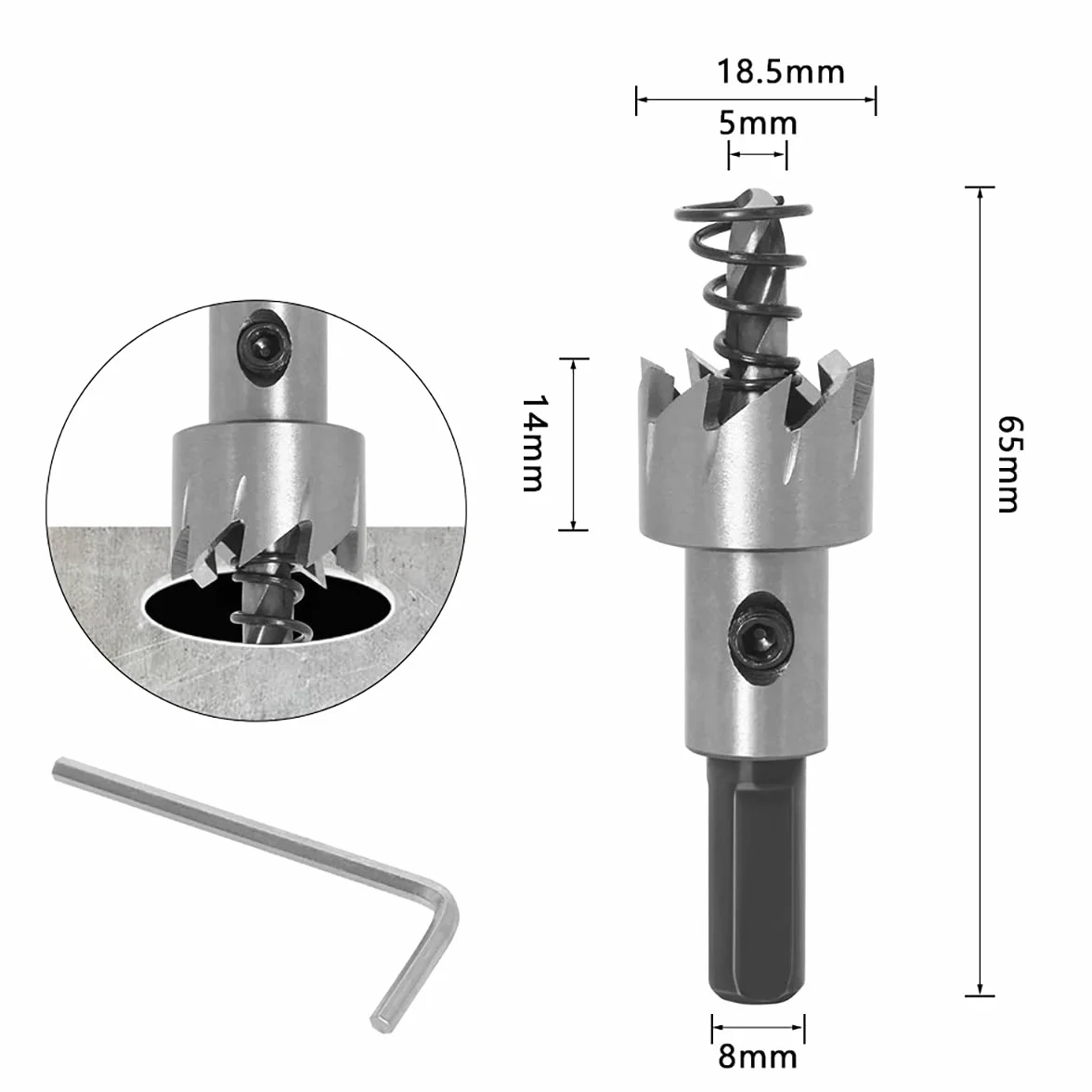 TOPWAY HSS Set Seghe a Tazza 5 pezzi 16-30mm Fresa Acciaio Alta Velocità Punte Trapano Taglio Circolare