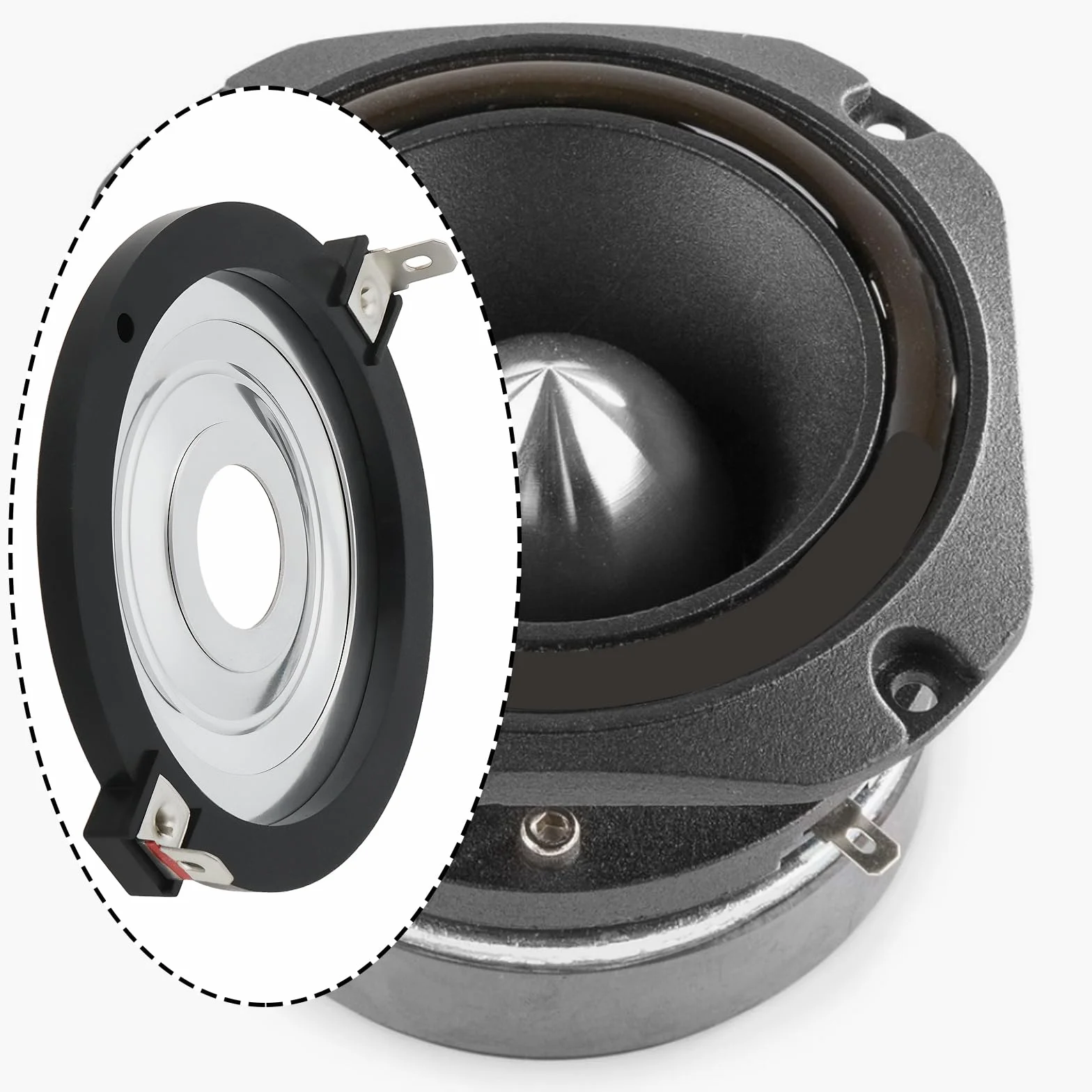 SG Store Tweeter A Membrana In Titanio ATV-4053 8 Ohm 2,76 Pollici Compatibile Con AudioPipe Tweeter A Proiettile