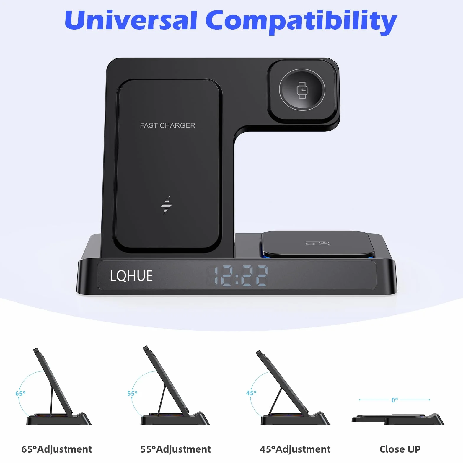 Caricatore wireless 4 in 1 Caricatore per iPhone 16 15 14 13 12 11 Pro SE X XS XR & Watch 9 8 7 6 SE 5 4 3 2,Ricarica Wireless Per i-Watch Ultra 9 8 7 6 SE 5 4 3 Wireless earphones 3/Pro 2