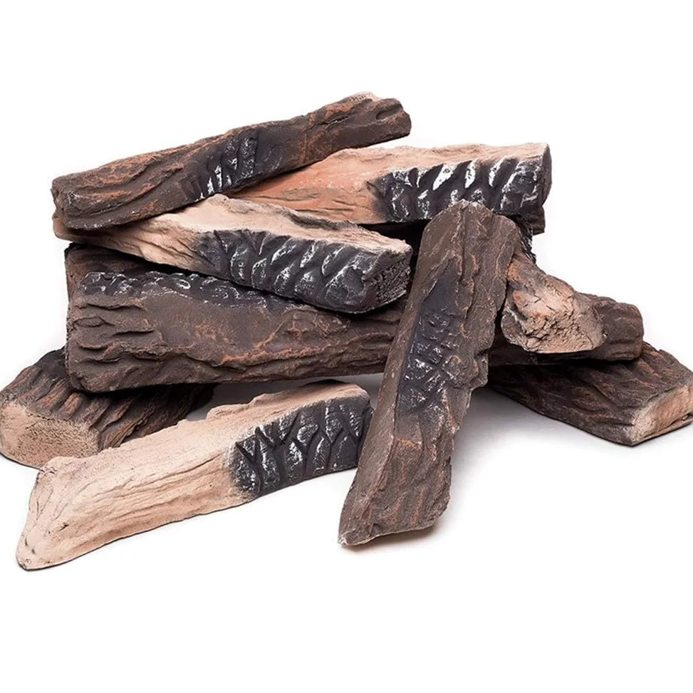 Besttoolifes 5 tronchi artificiali per camino, resistenti al calore, per caminetti a bioetanolo e a gas, atmosfera realistica, magnesio non infiammabile