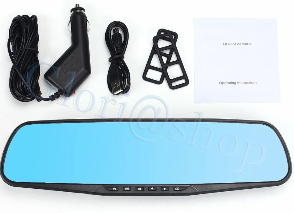 SPECCHIETTO RETROVISORE 1 TELECAMERA FULL HD 1080P MONITOR AUTO CAM DVR REGISTRA