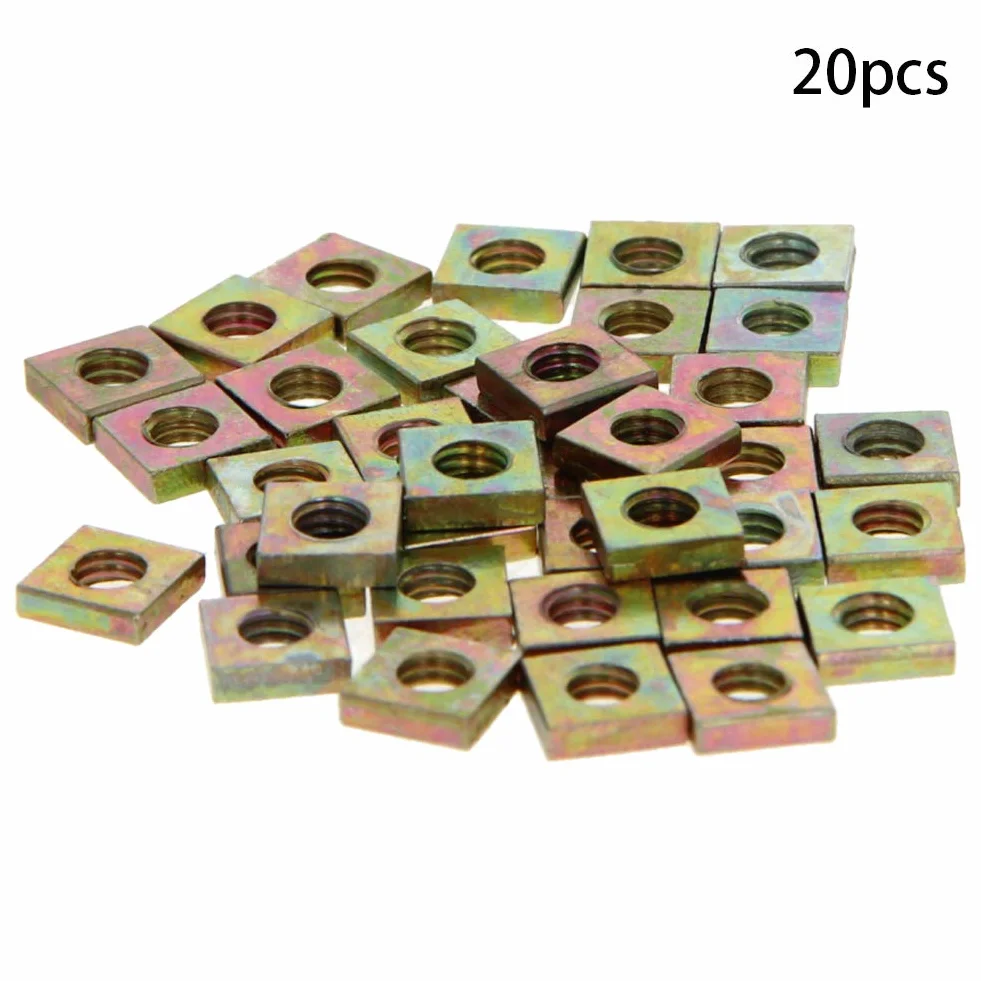 MroMax M4 x 7 x 2 mm dadi quadrati in acciaio al carbonio zincato 20 pz