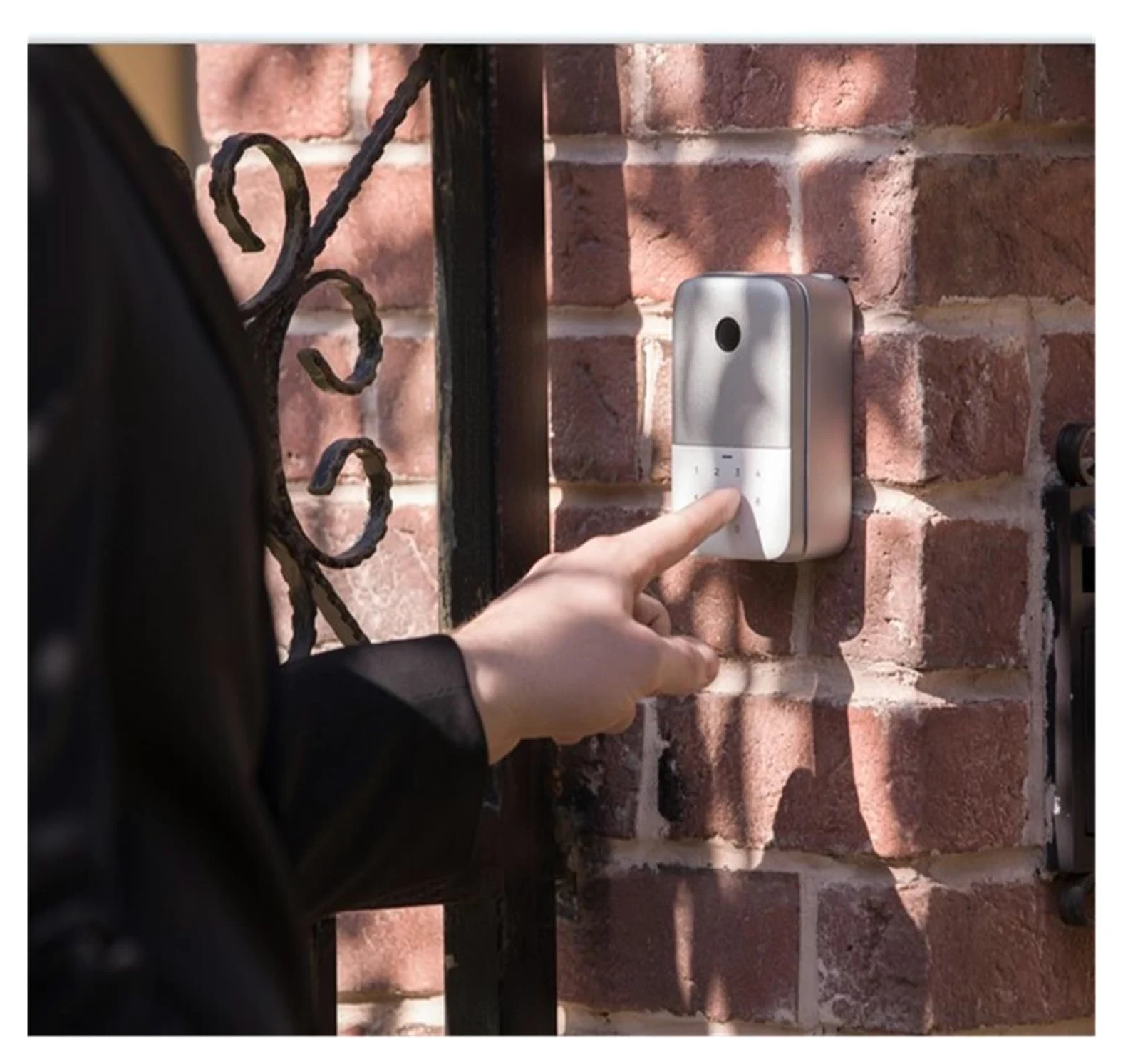 Cassetta di sicurezza, K221 Key Lock Box Smart Phone APP Fingerprint Password Control Cassetta di sicurezza elettronica Stoccaggio in lega di alluminio Per casa ufficio hotel business(K241)