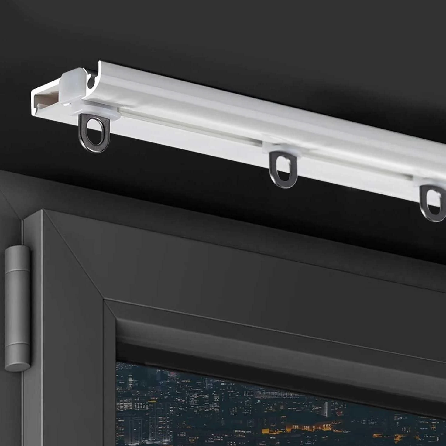 Premium Heavy Du Double Row soffitto ain Track System 4.1m (13.5ft) d h facile installazione per la casa & ufficio Decor Slish versatile