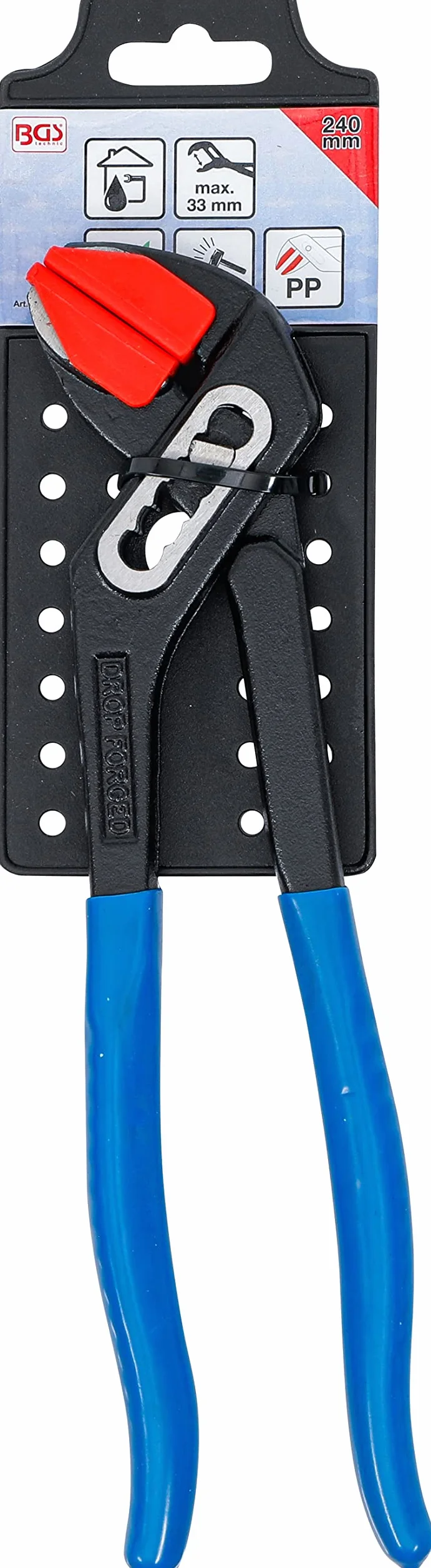 BGS Pinza per idraulico 240 mm con ganasce protettive regolabili
