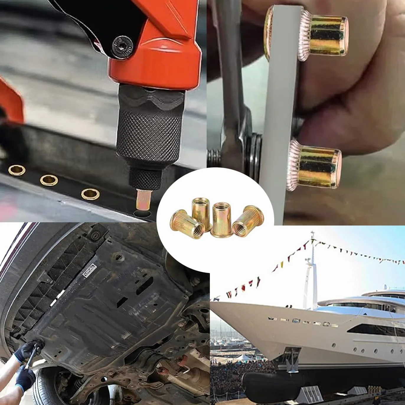Rivetti Filettati M3 M4 M5 M6 M8 M10 250 Pezzi Inserti Filettati per Riparazioni