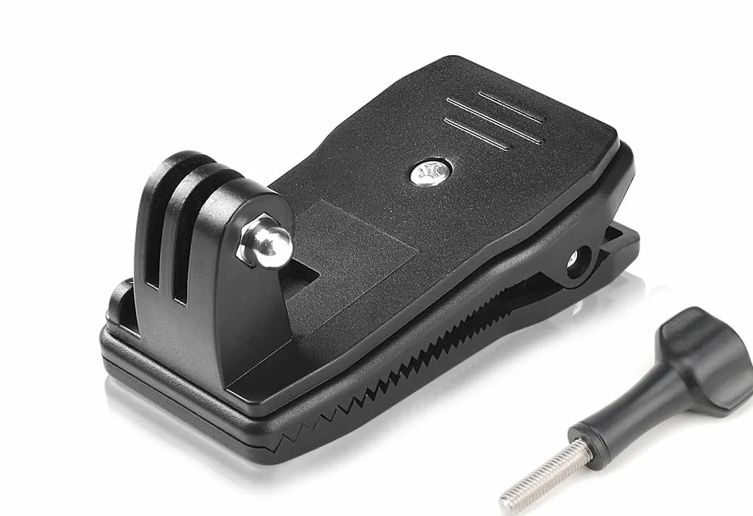 fantaseal 360° Girevole di Clip Portatile Regolabile per Zaino, Action Cam Supporto Morsetto di Montaggio Tracolla Antiscivolo Compatibile con GoPro Hero 10 9 8 7 6 5 DJI Osmo Xiaomi Camera Accessori