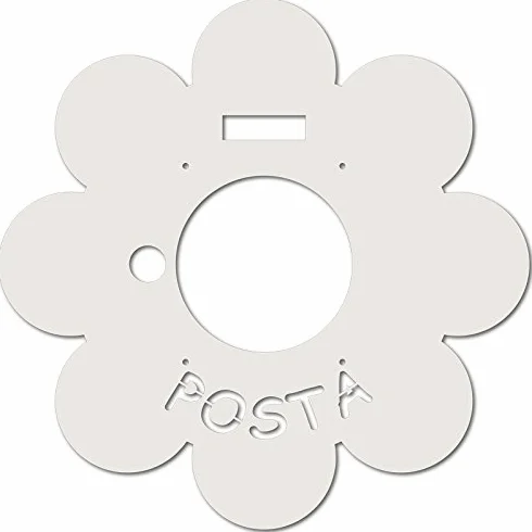 Alubox 08MIAPLMARGHEBI Frontale Intercambiabile Cassetta Postale MIA Disegno Margherita Bianco