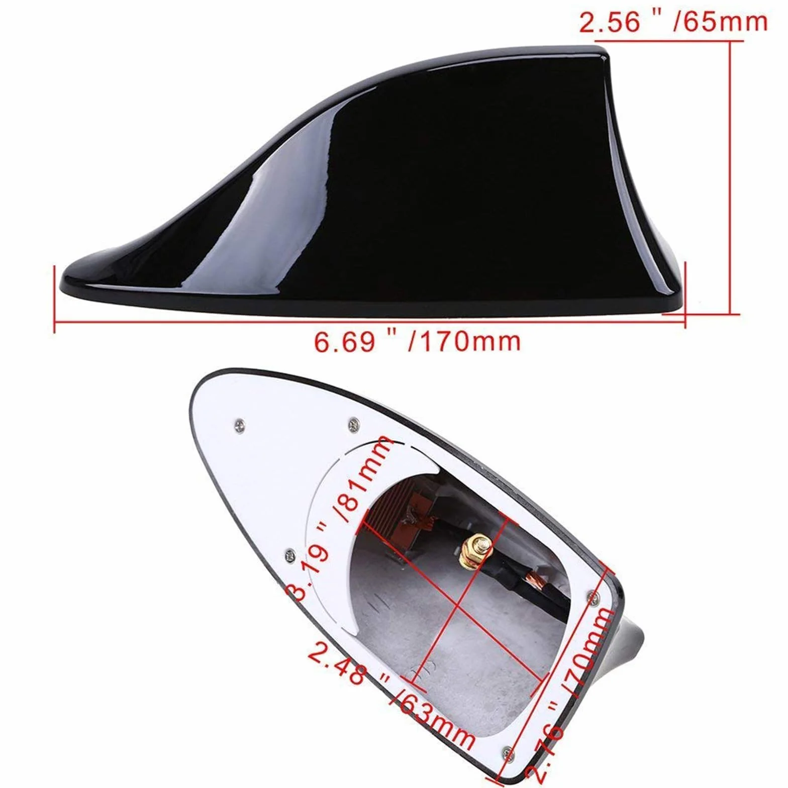 Antenna Auto Squalo Pinna,per Suzuki S Cross Scross 2014-2025 2026 Segnale Radio AM FM Potenziato Aerodinamica Base Adesiva ABS Ricambio Esterno Sportivo,B
