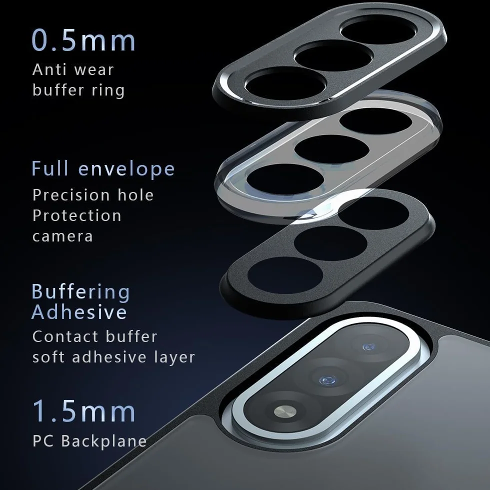 Lemxiee Cover per OnePlus Nord 5 Case con Anti-impronta & Anti-caduta Custodia in silipere flessibile + Acrilico smerigliato